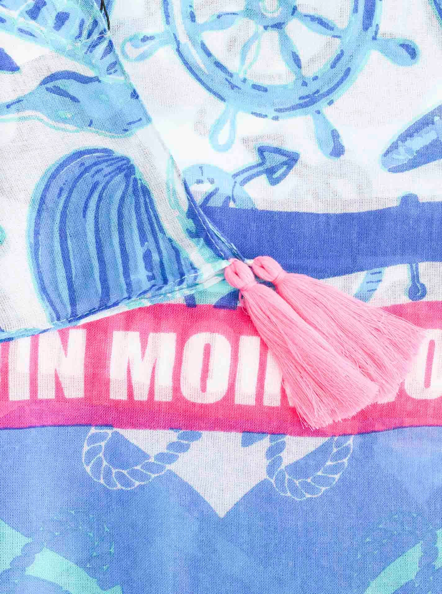 Zwillingsherz Modeschal »Schal "Moin Anker"«, mit maritimen Muster und Moin Schriftzug