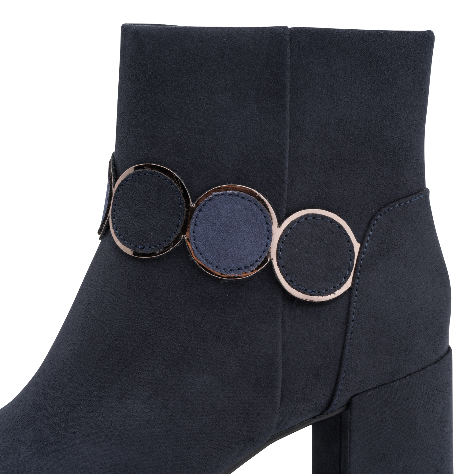 MARCO TOZZI Stiefelette  Blockabsatz, Ankle Boots, mit eleganter Zierkette und Kontrastbesätzen
