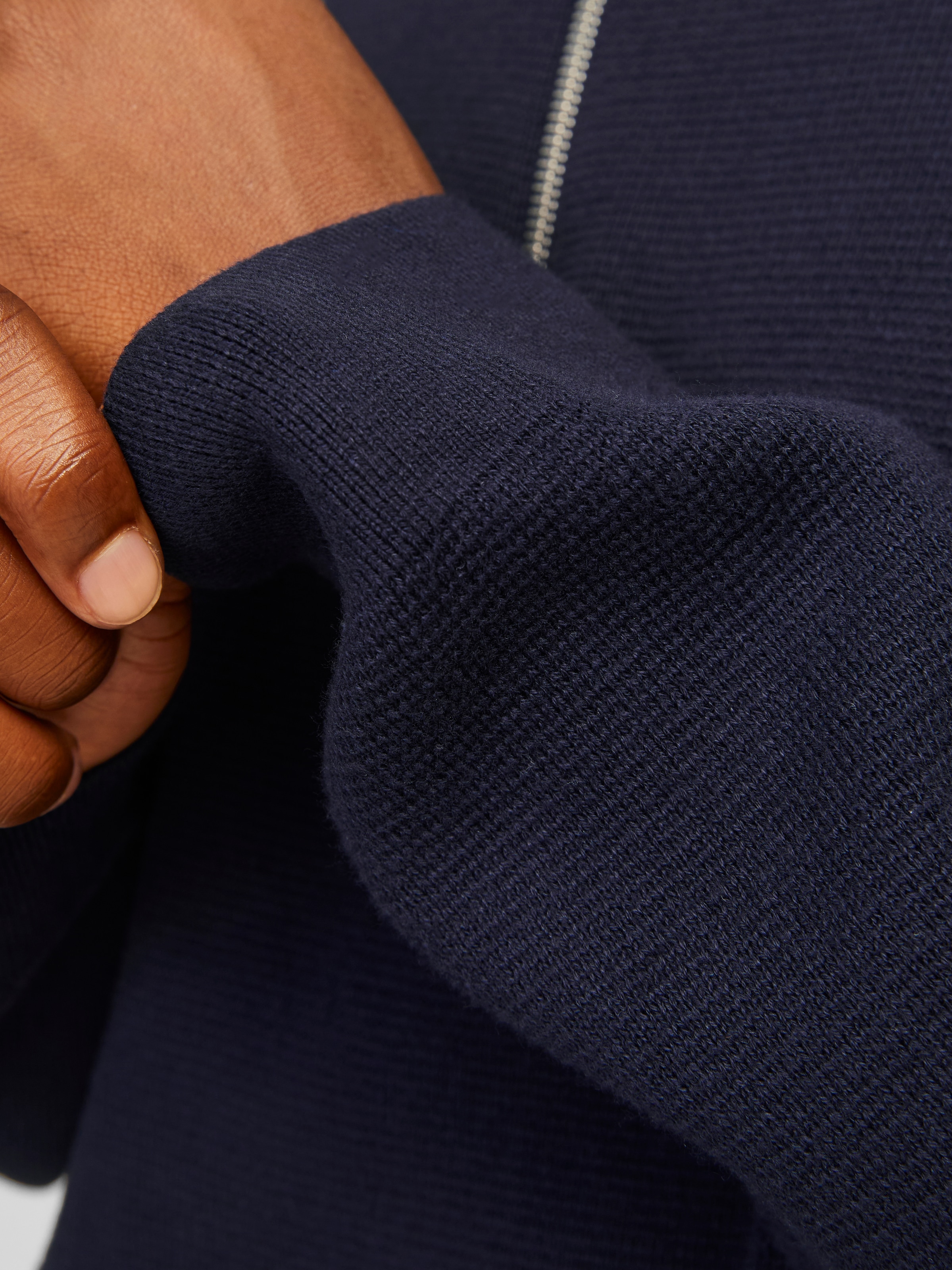 Jack & Jones Troyer »JPRBLAMILANO STITCH KNIT HALF ZIP SN«, mit kurzem Reißverschluss