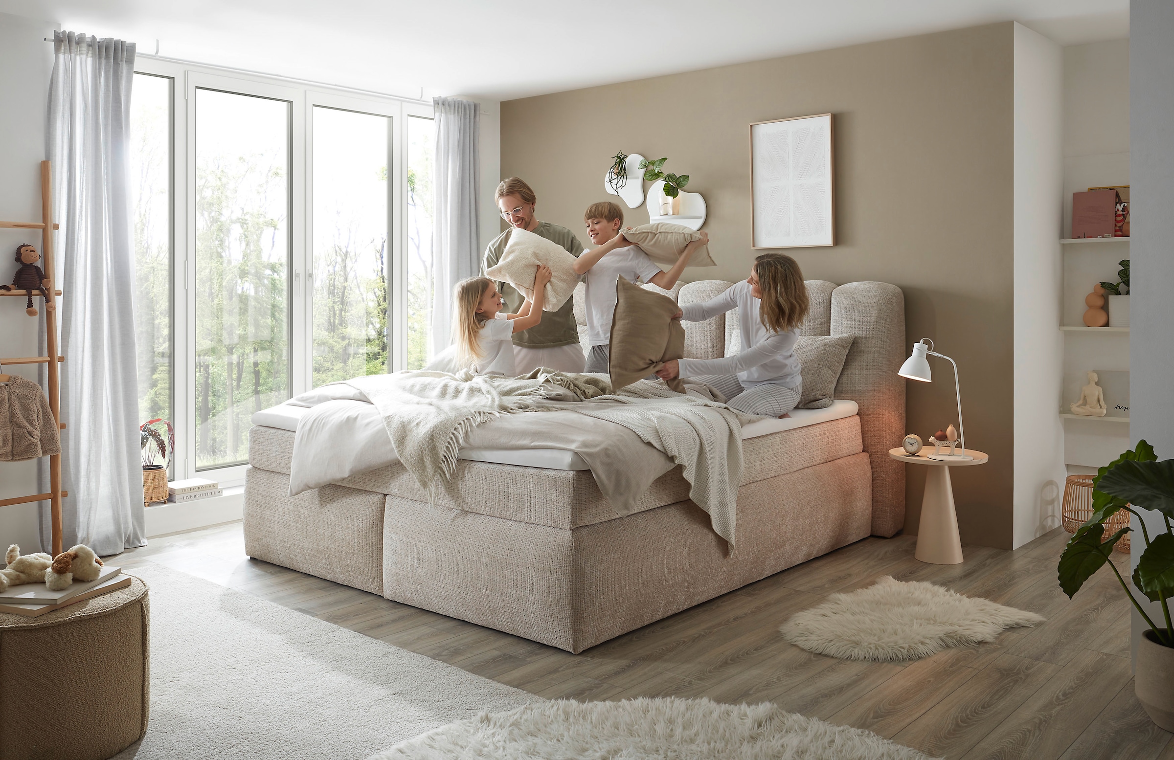 ED EXCITING DESIGN Boxspringbett »Gibsons in der Größe 200x220cm, Überlänge« erhältlich in verschiedenen Farben