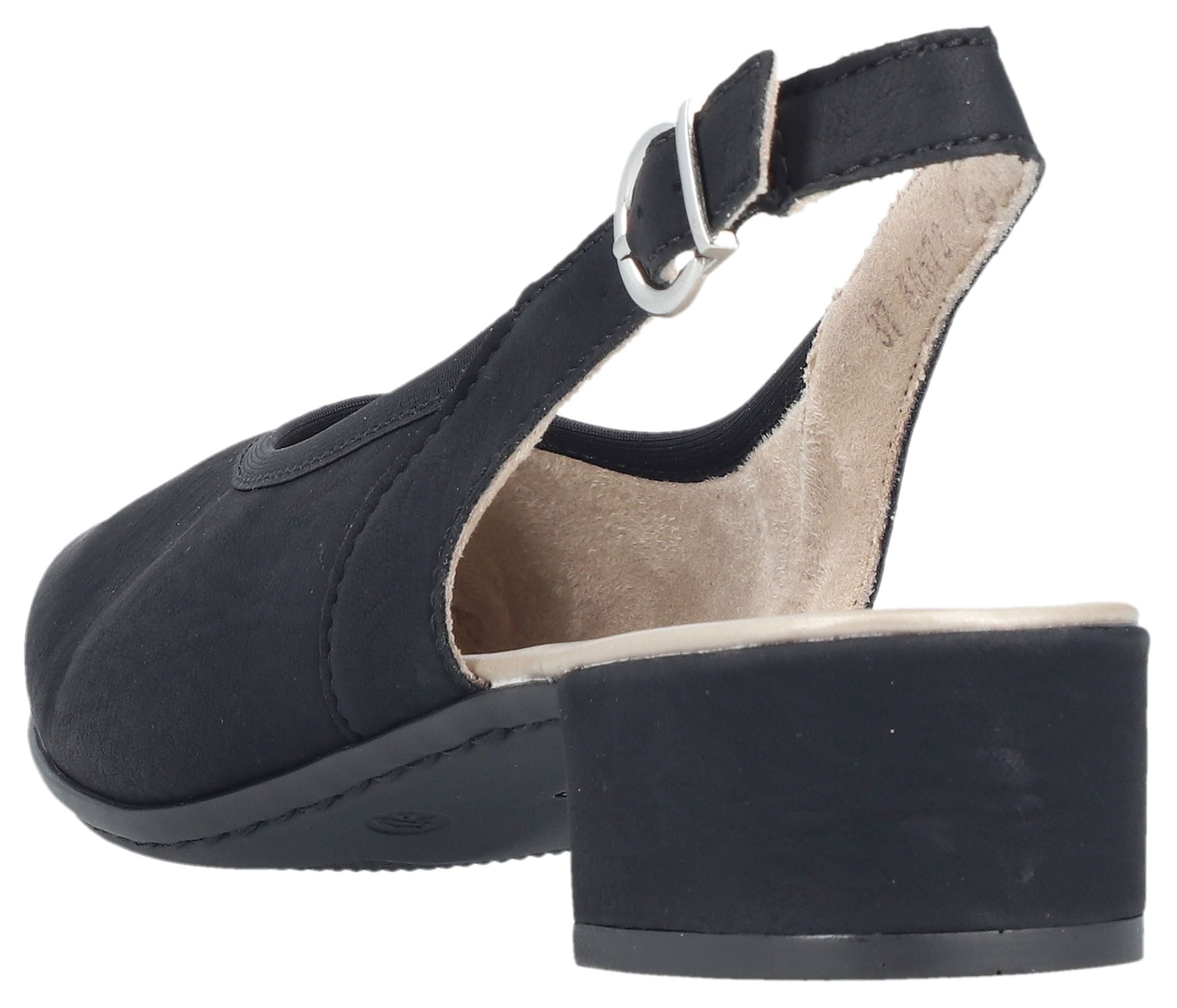 Rieker Slingsandale  Sommerschuh, Festtagsschuh, Blockabsatz, mit Riemchen