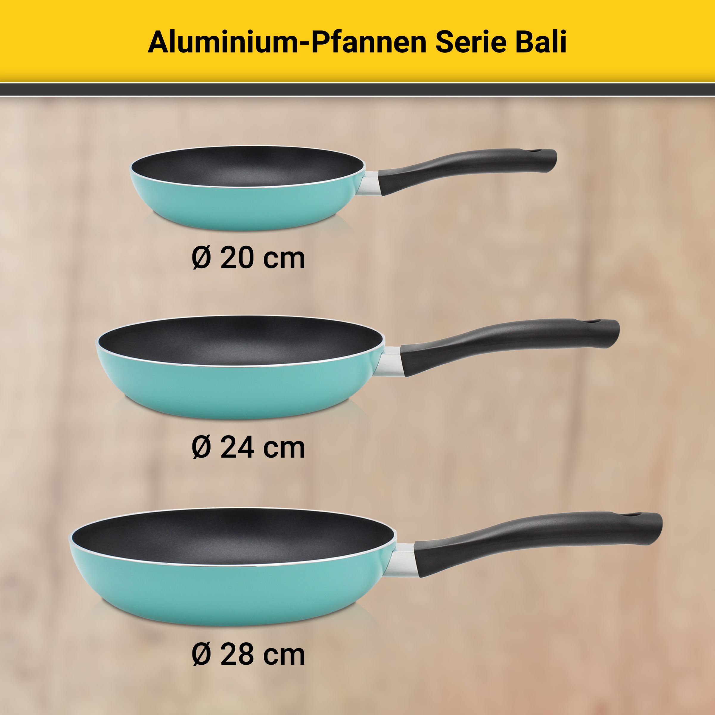 Krüger Bratpfanne »Aluminium Pfanne Bali«, Aluminium, (1 tlg.), für Induktions-Kochfelder geeignet