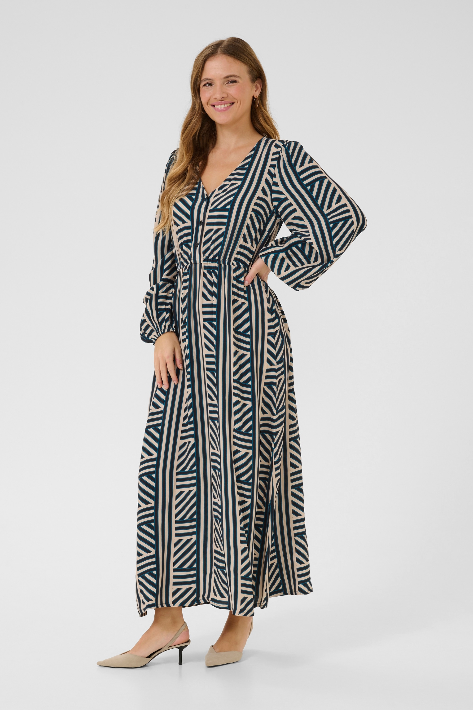 KAFFE Midikleid »Kleid KAestelle«