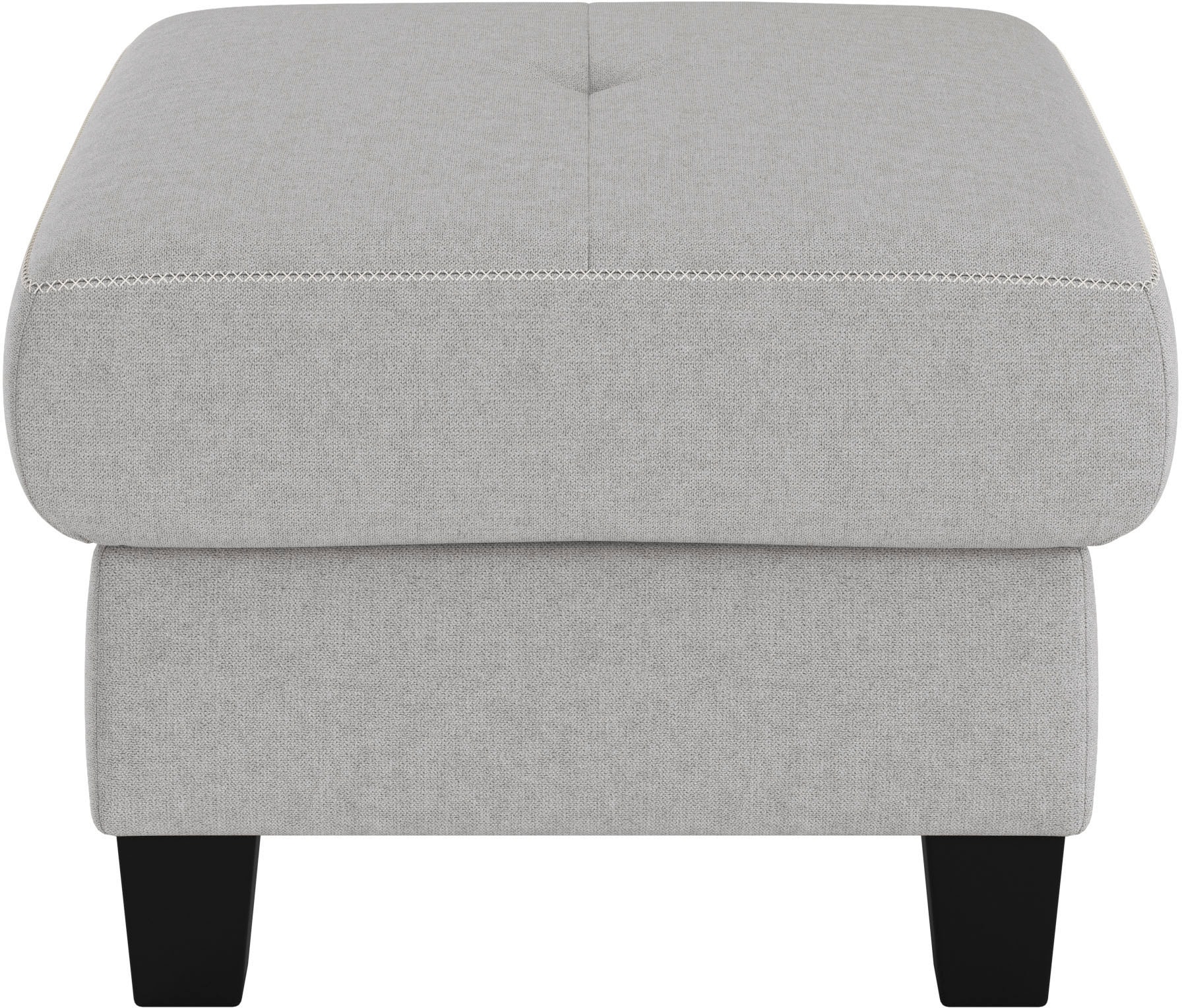 Places of Style Polsterhocker »Varese«, Kreuznaht in beige