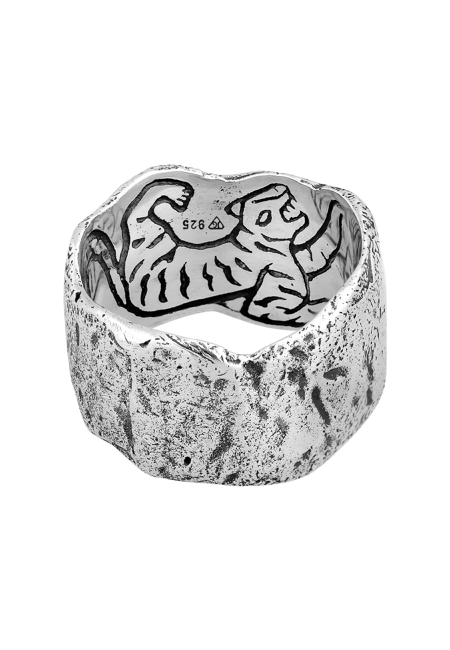 HAZE & GLORY Silberring »Ring Bandring - El Tigre Large 925 Silber«