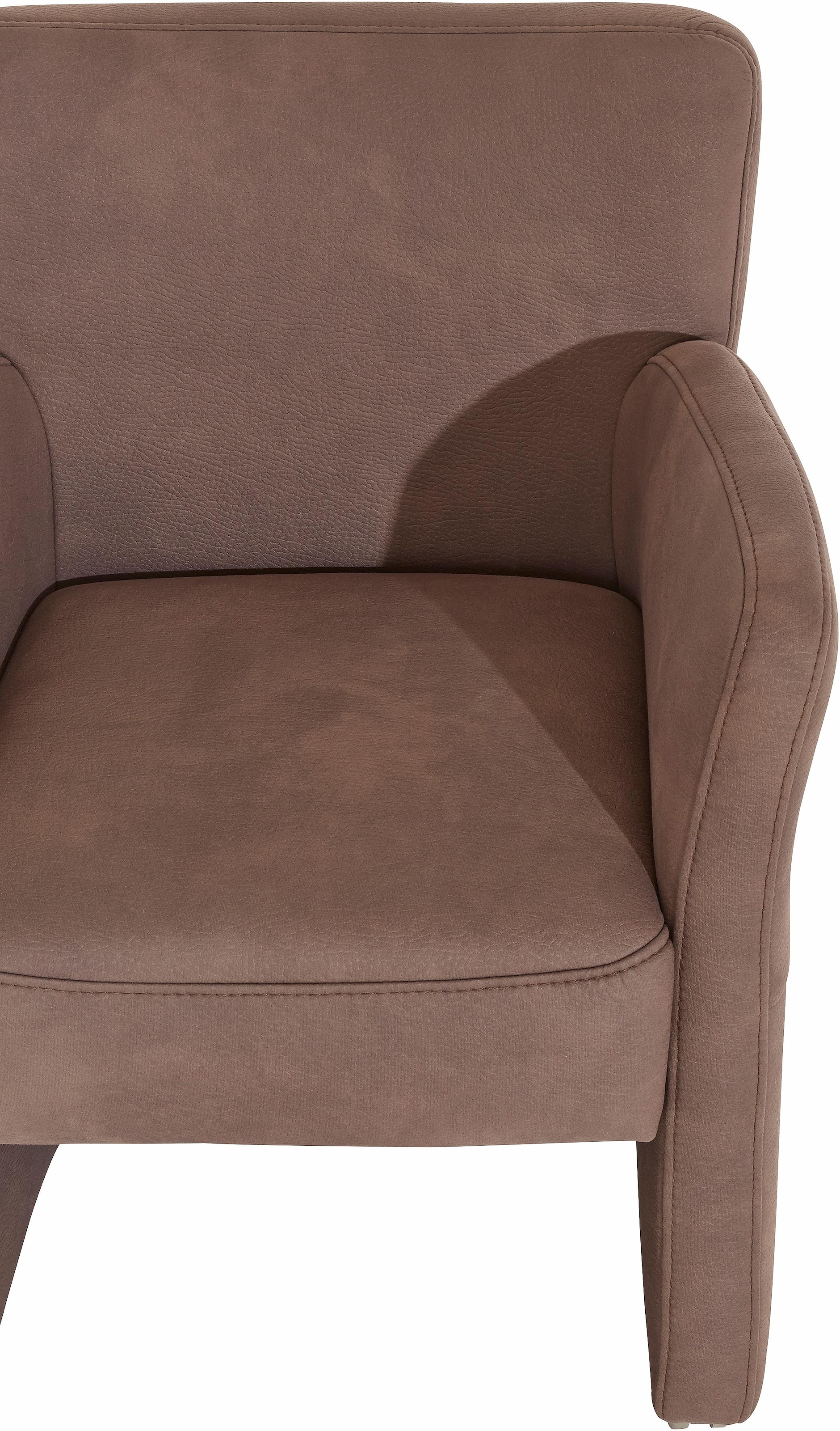 exxpo - sofa fashion Sessel »Intenso, Loungesessel, modern, wahlweise in Leder oder Textil«, hohe Bodenfreiheit, frei im Raum stellbar, hoher Sitzkomfort