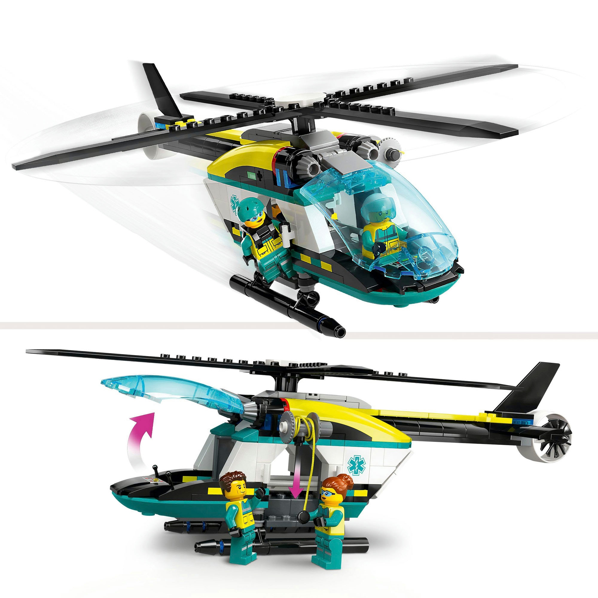 LEGO® Konstruktionsspielsteine »Rettungshubschrauber (60405), LEGO City«, (226 St.), Made in Europe
