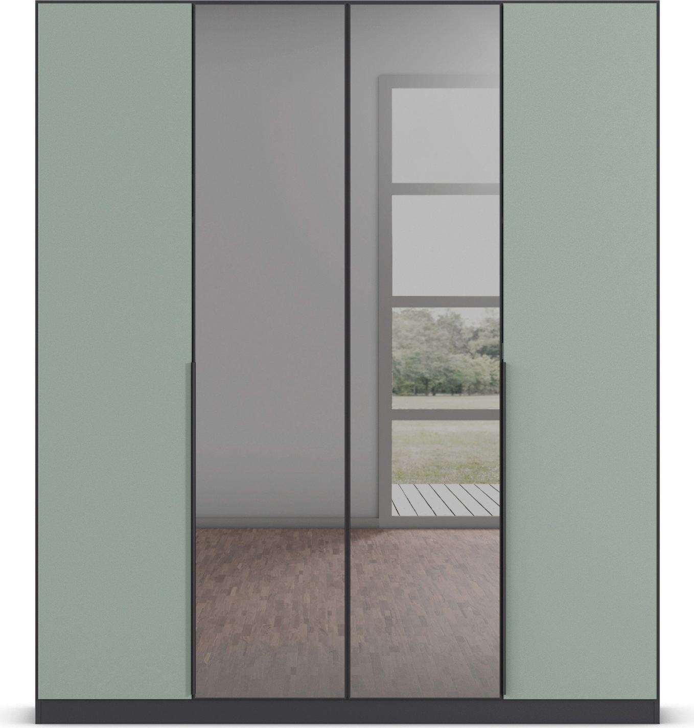 INOSIGN BY RAUCH Drehtürenschrank »Ferris Schrank Breite 2,10m BESTSELLER Schlafzimmerschrank«, Kleiderschrank mit Spiegel in den Ausführungen BASIC/CLASSIC/PREMIUM