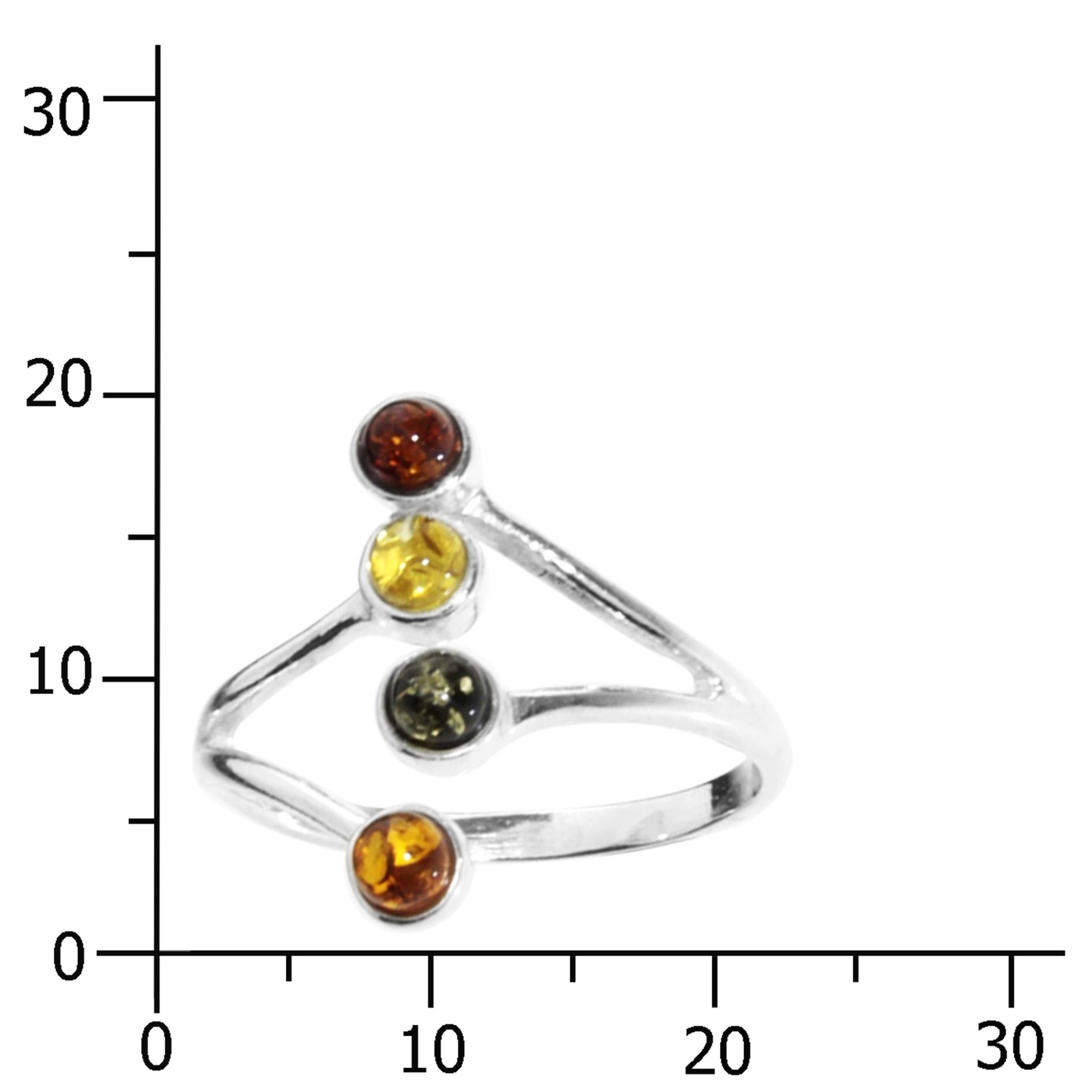 OSTSEE-SCHMUCK Fingerring »- Kristin - Silber 925/000 - Bernstein«
