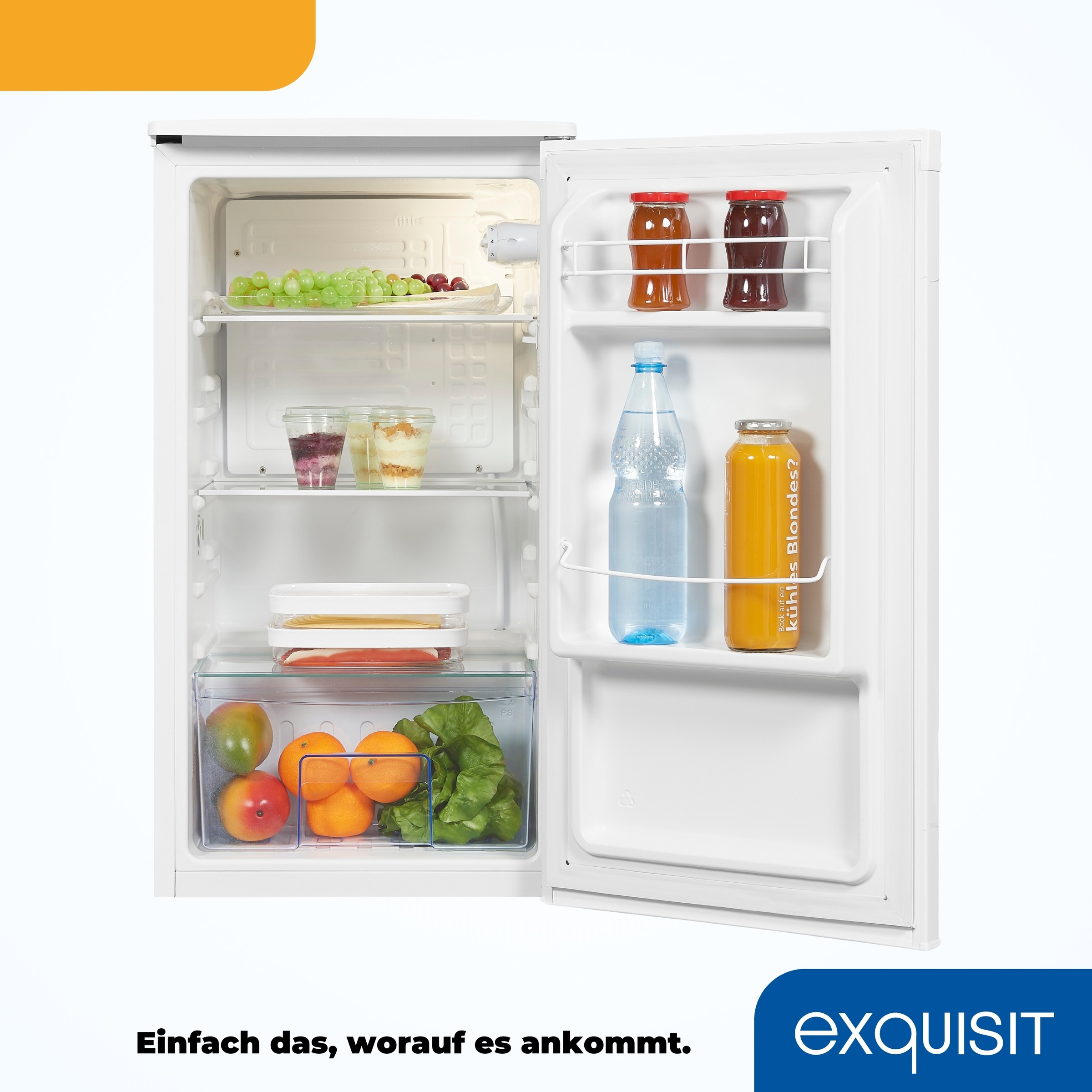 exquisit Vollraumkühlschrank »KS85-V-0O91E weiss«, 76 L Volumen