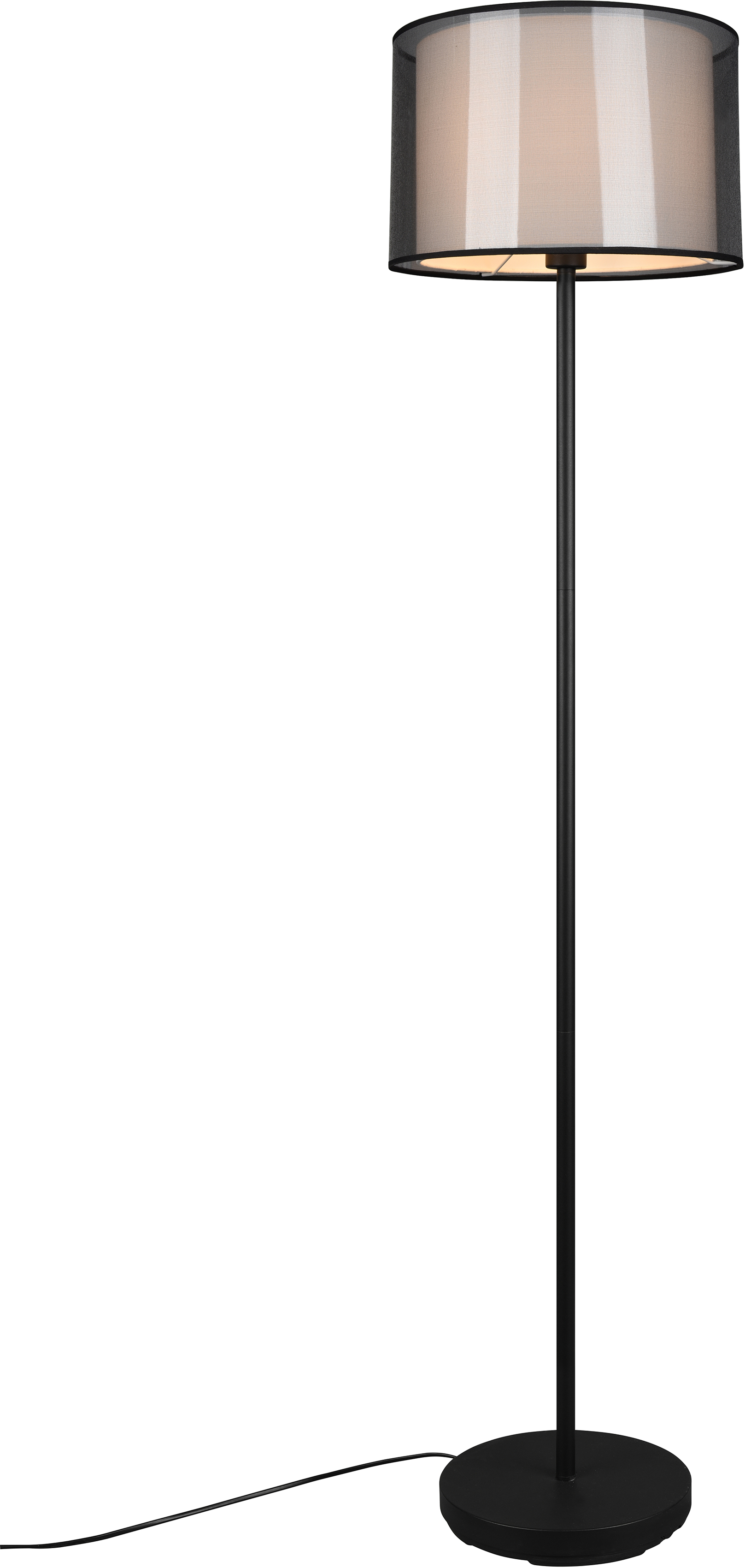Organza-Schirm Textil, Doppelschirm Style Stehlampe bei mit »Liotta«, Places of Fußschalter, transparenter OTTO 1 flammig-flammig, kaufen