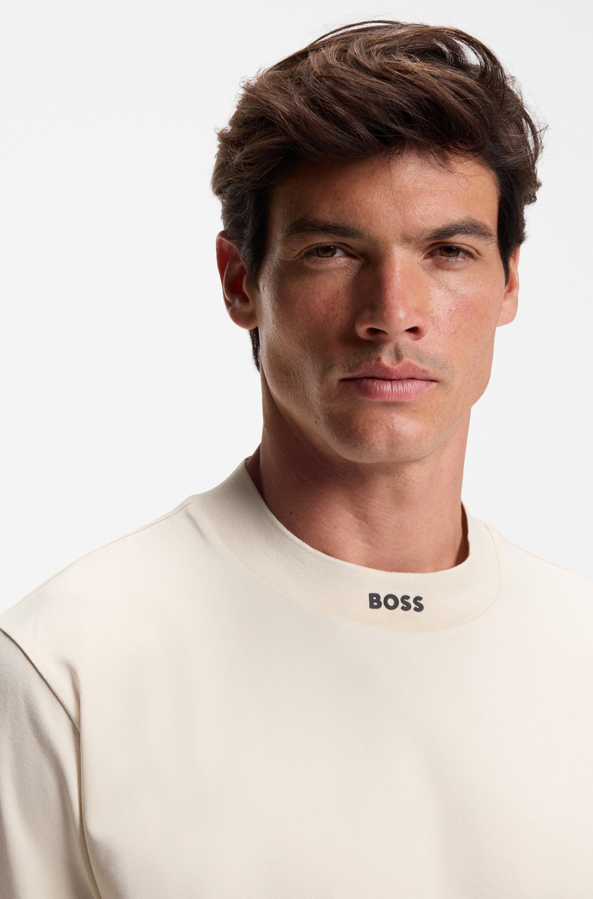 BOSS GREEN T-Shirt »Tee Collar Zone«, mit Logo am Ausschnitt