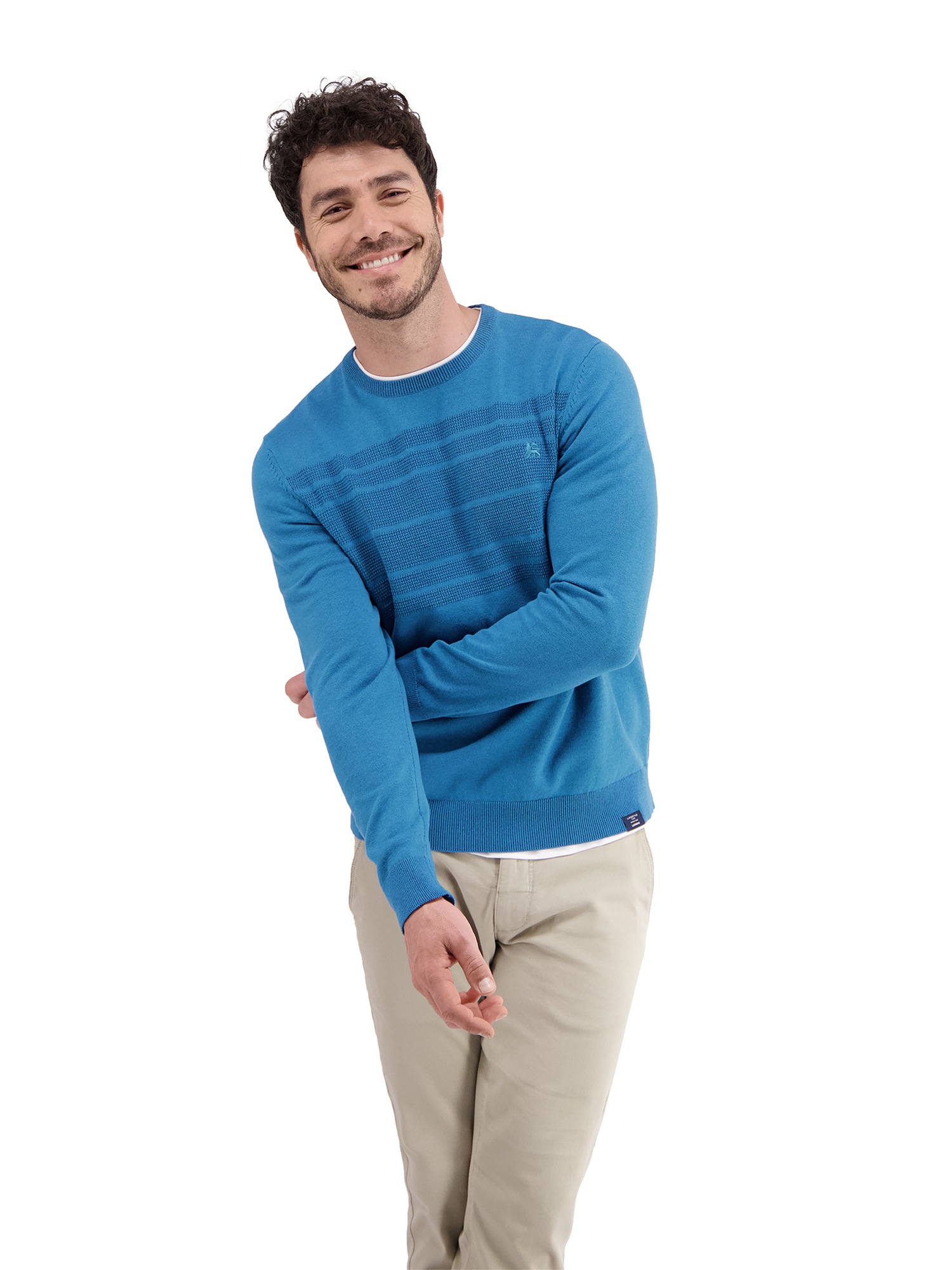 LERROS Strickpullover »LERROS Strickpullover, tonal gestreift«