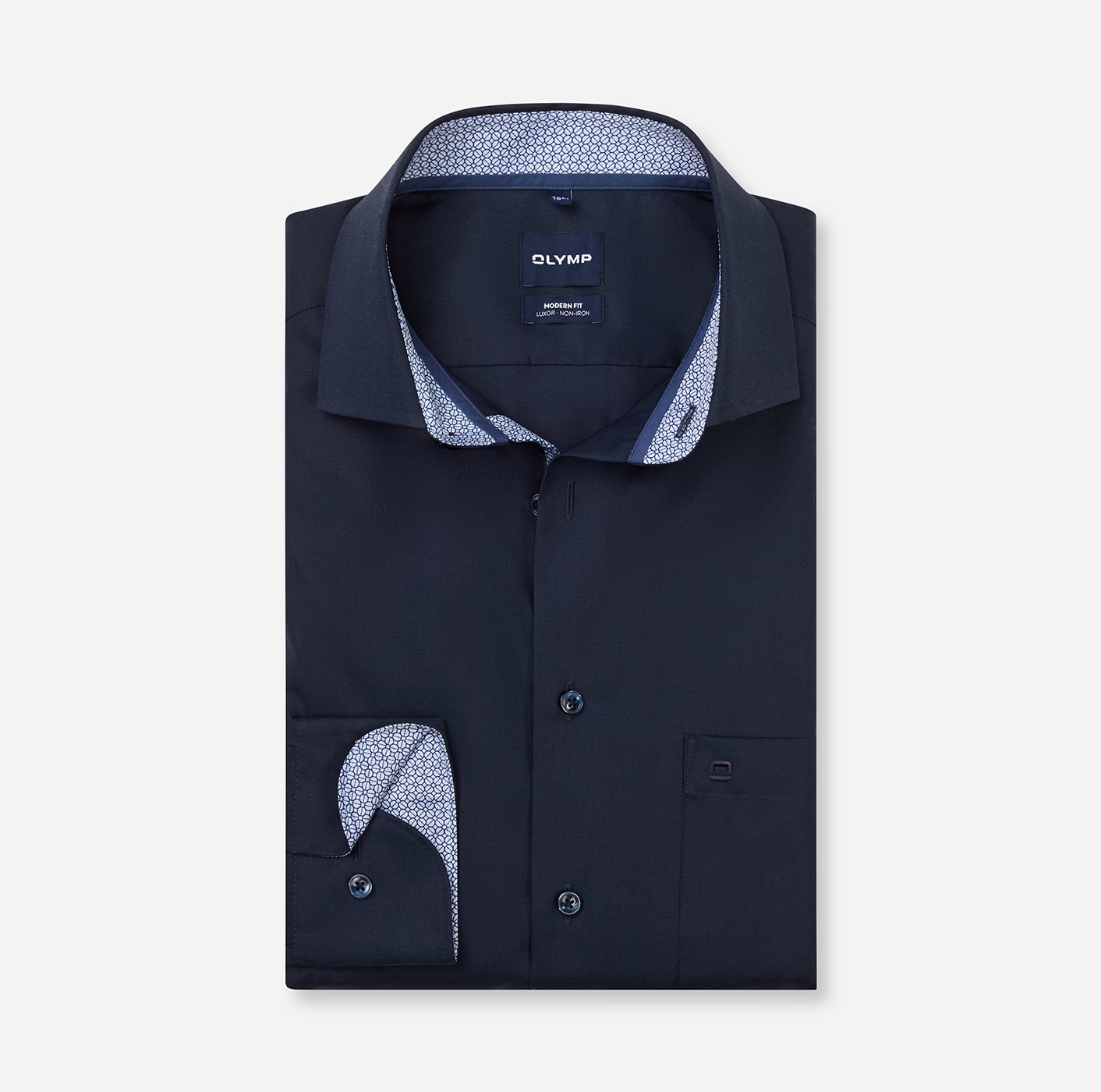 OLYMP Langarmhemd »Luxor modern fit« modern fit, Global-Kentkragen, Businesshemd