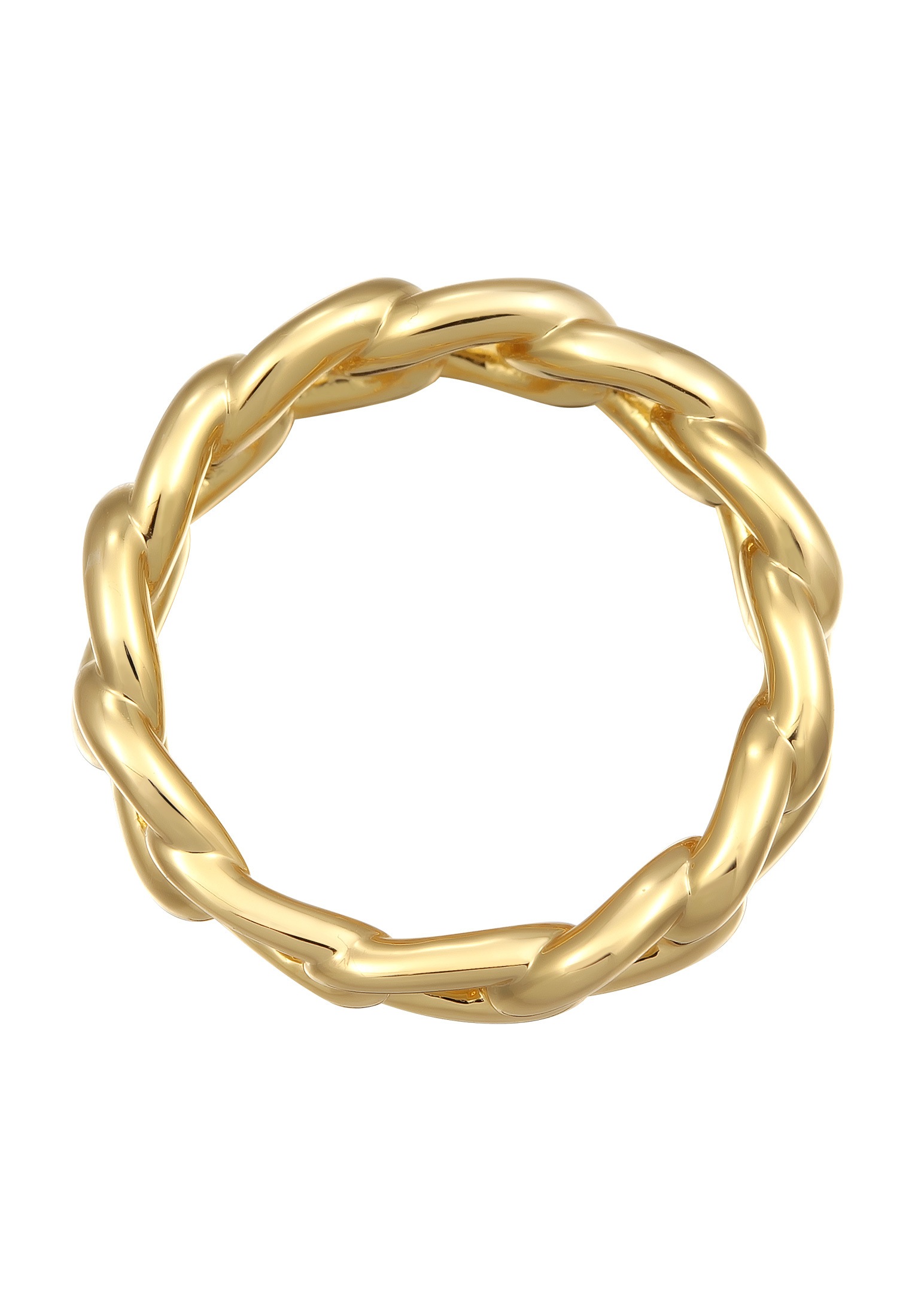 Elli Silberring »Ring Gliederring Bandring Goldfarben für Damen«