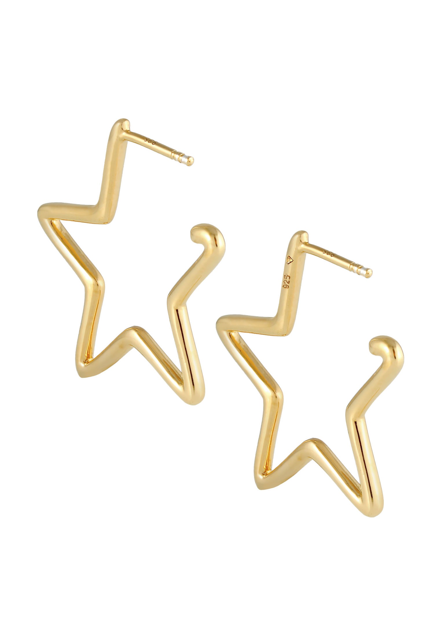 Elli Paar Ohrstecker »Ohrringe Creolen Stecker Stern Astro Filigran 925 Silber«
