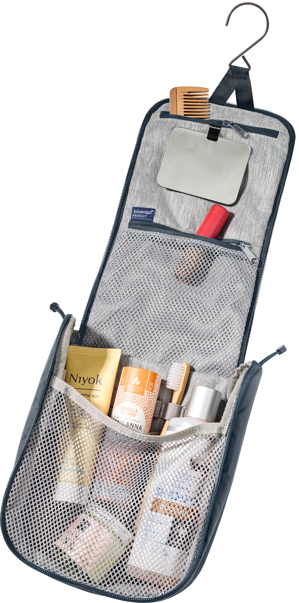 deuter Kulturbeutel »WASH CENTER I« mit zwei flachen Reißverschlusstaschen, mit Rücktasche