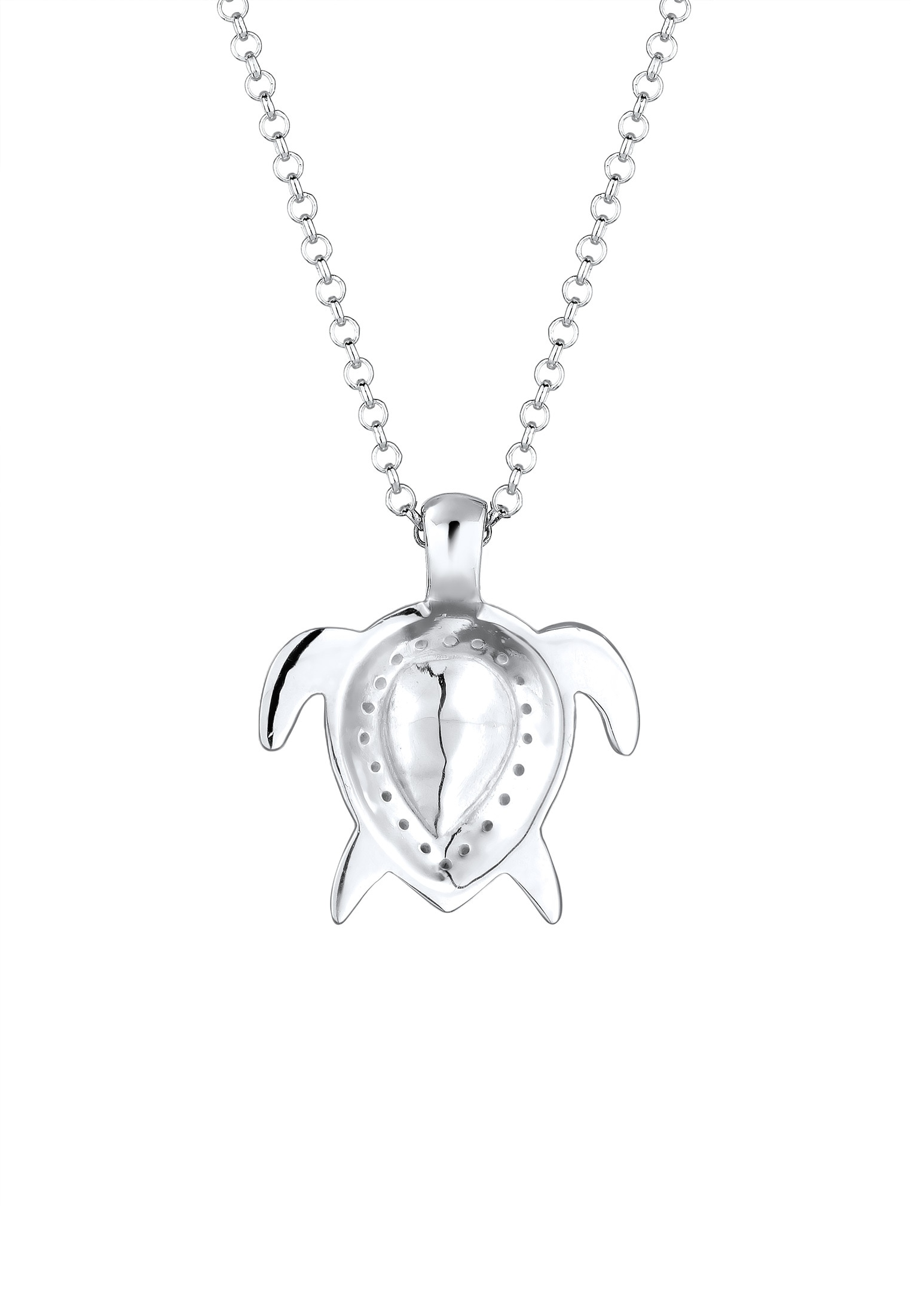 Elli Silberkette »Halskette Schildkröte Hellblau 925 Sterling Silber, mit Kristallen von Swarovski®«