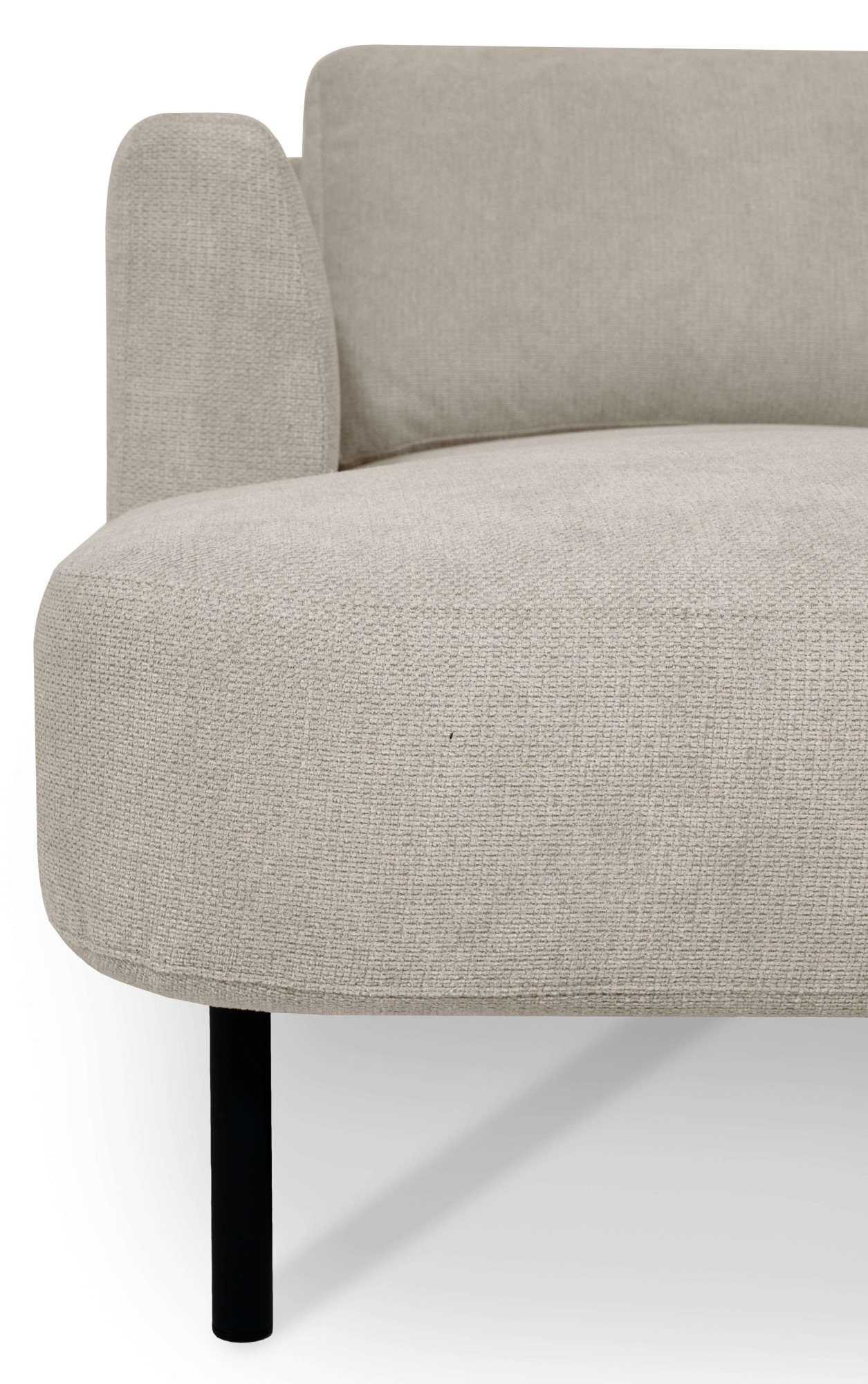 Places of Style Wohnlandschaft »Cesola«, in weichem Chenille-Stoff, Breite 327 cm, mit schwarzen Metallfüßen