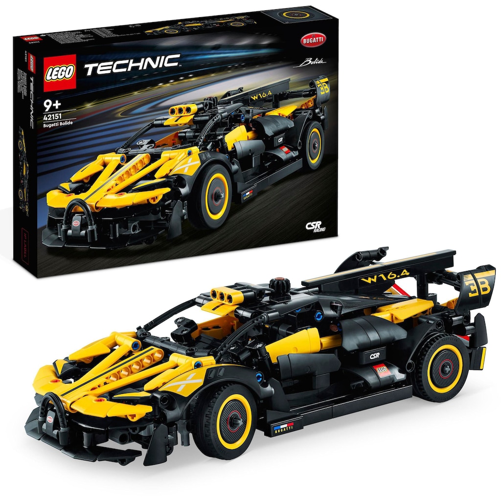 LEGO® Konstruktionsspielsteine »Bugatti-Bolide (42151), LEGO® Technic«, (905 St.), Made in Europe