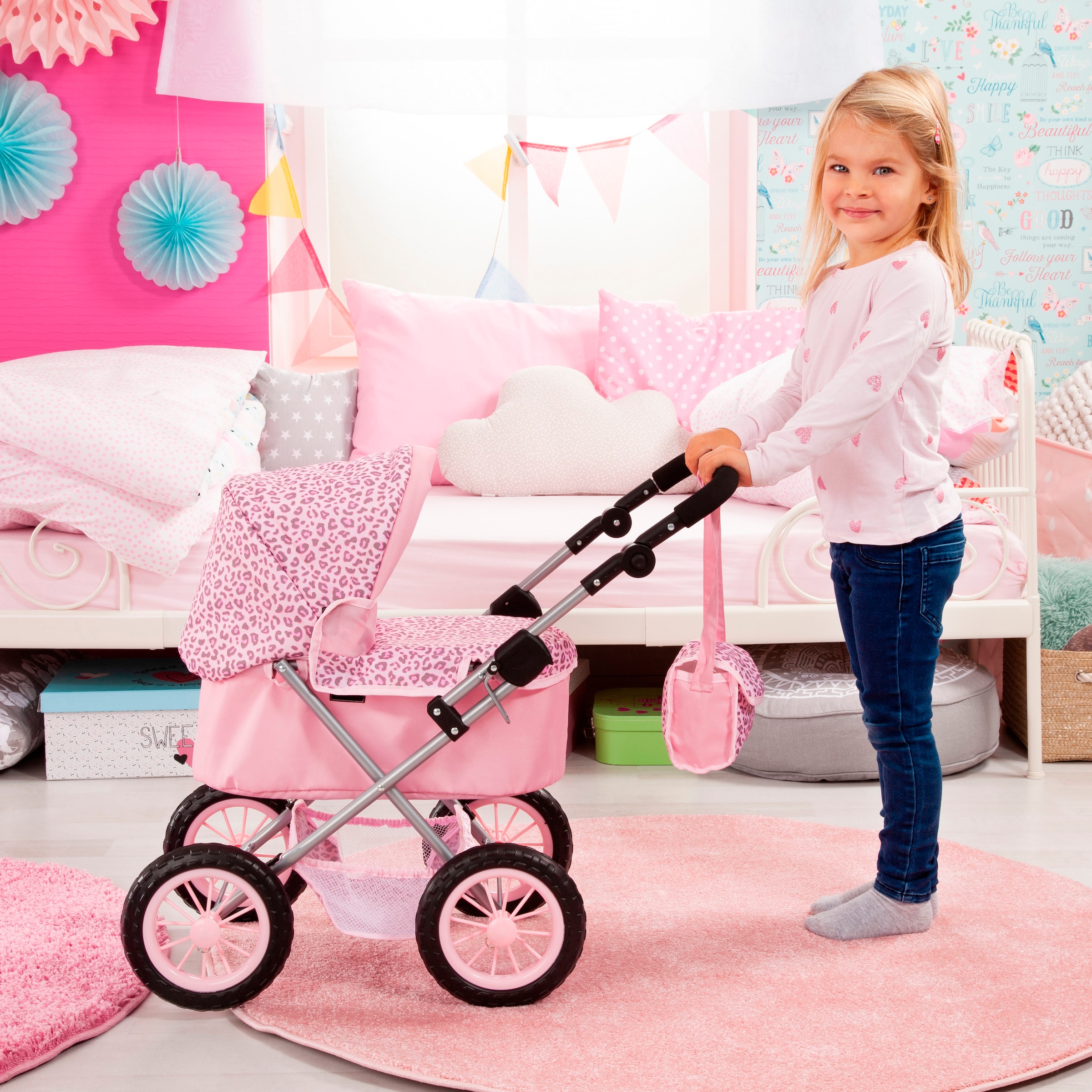 Bayer Puppenwagen »Trendy, Leopard«, mit Wickeltasche