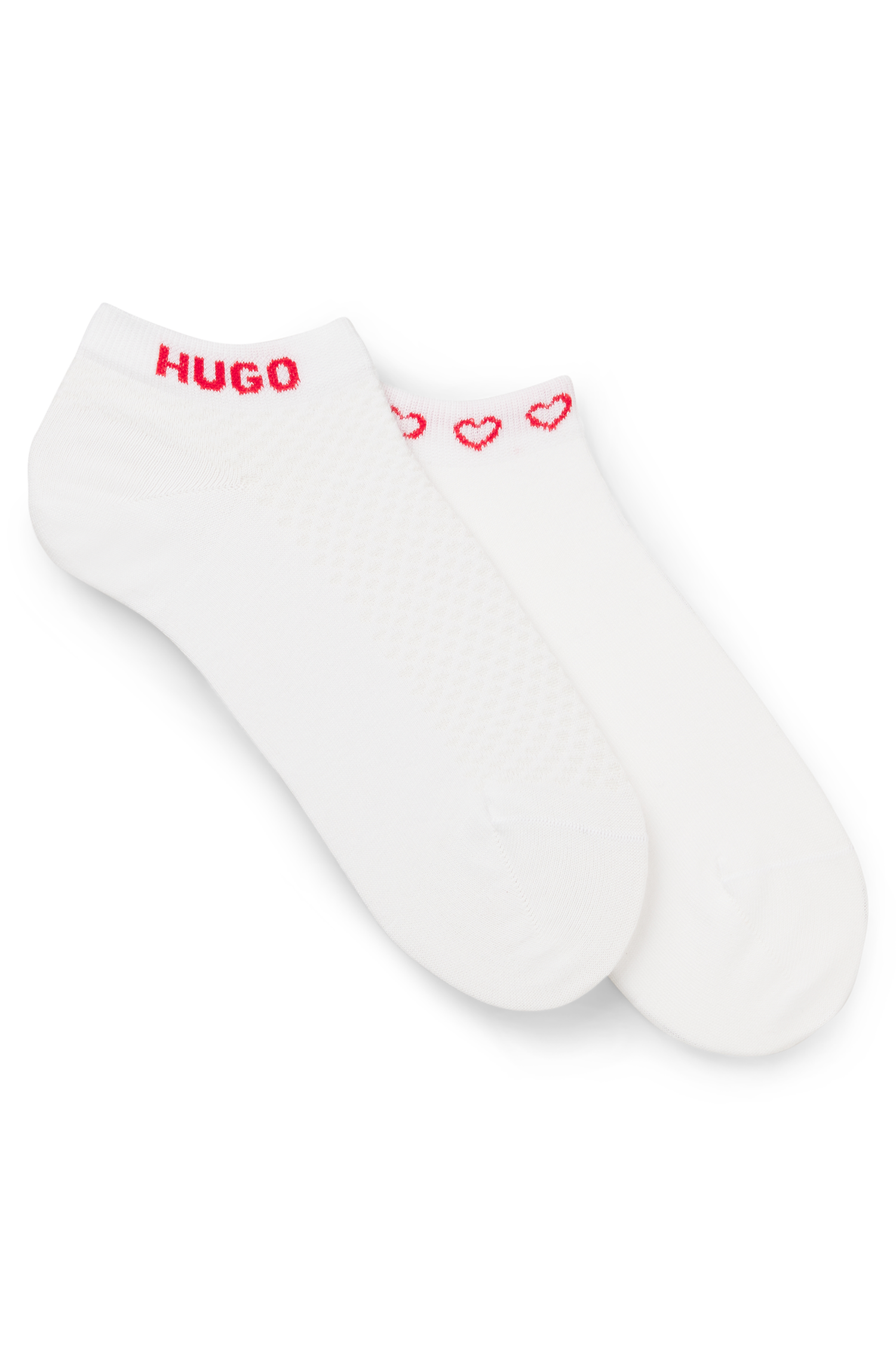 HUGO Underwear Kurzsocken Logos am Rand