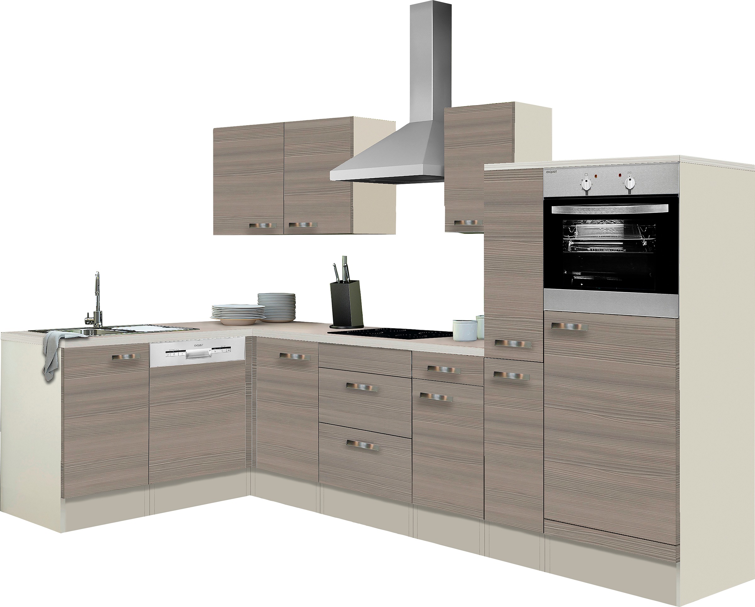 OPTIFIT Winkelküche »Vigo«, mit E-Geräten, Stellbreite 300 x 175 cm