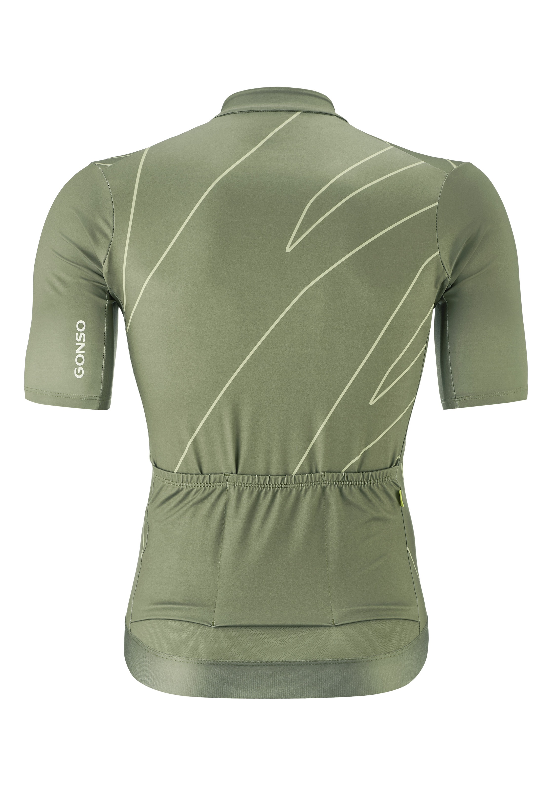 Gonso Radtrikot »Road Jersey Print M«, Herren Fahrradtrikot kurzarm, Full-Zip Trikot, Rückentasche, Slim Fit