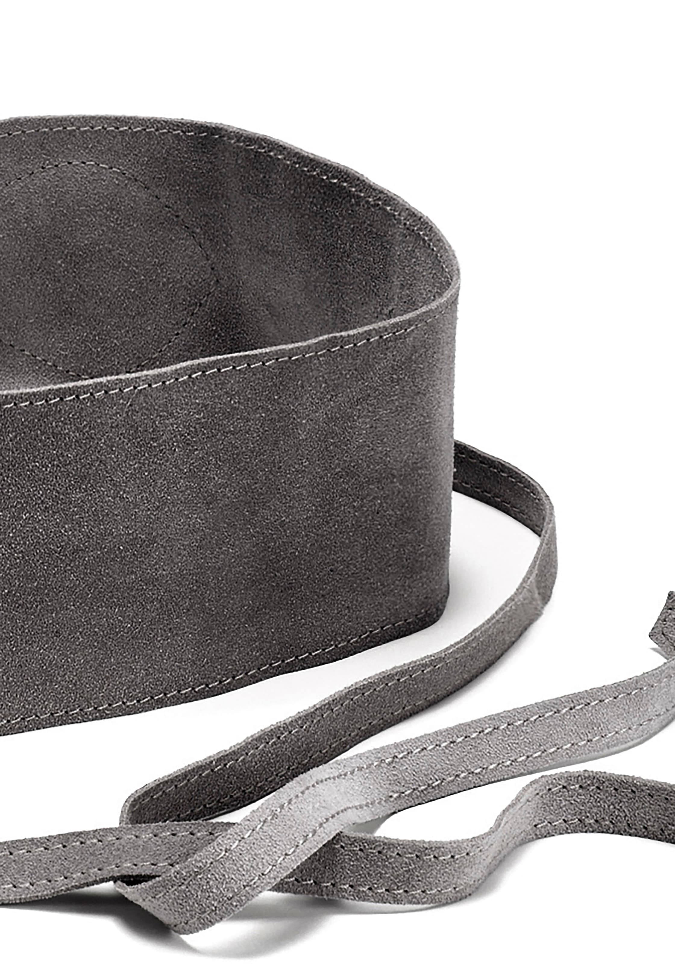 LASCANA Taillengürtel »Bindegürtel, Ledergürtel, Gürtel für Kleid & Overall, Bauchgürtel« aus Leder zum Binden mit Shaping-Effekt