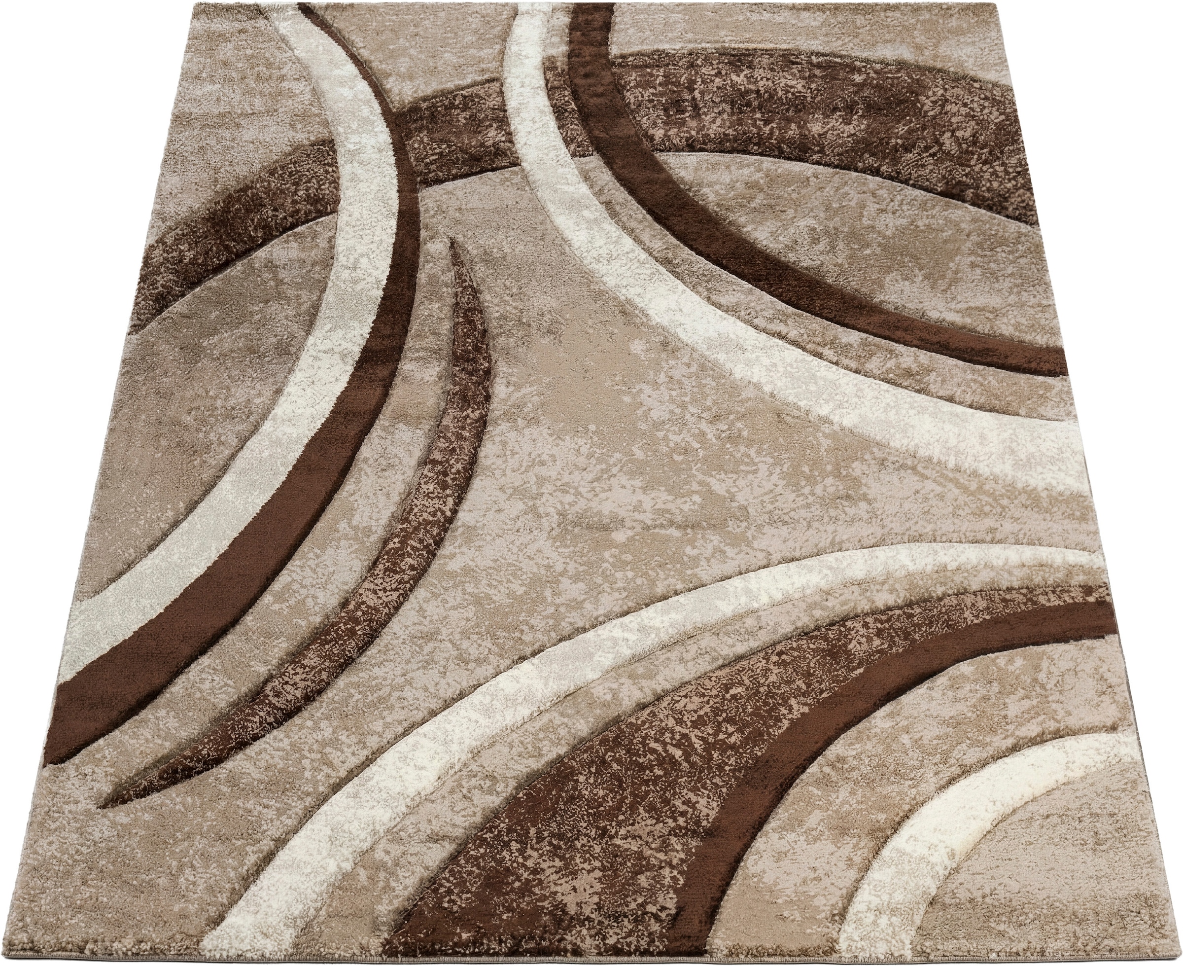 Paco Home Teppich »Brillance 758« rechteckig 14 mm Höhe Kurzflor, modernes geometrisches Design, auch als Läufer