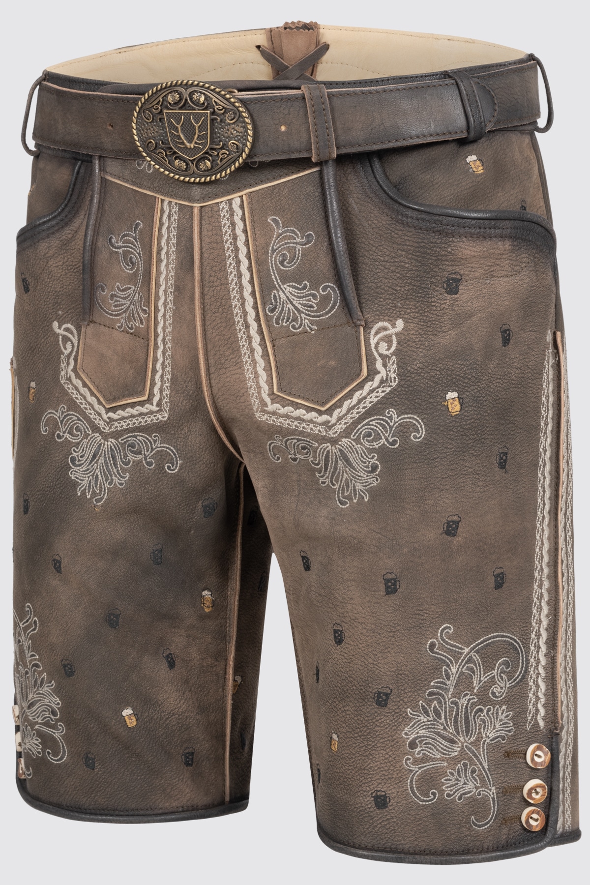 Krüger Lederhose »Lederhose Sammy mit Gürtel«