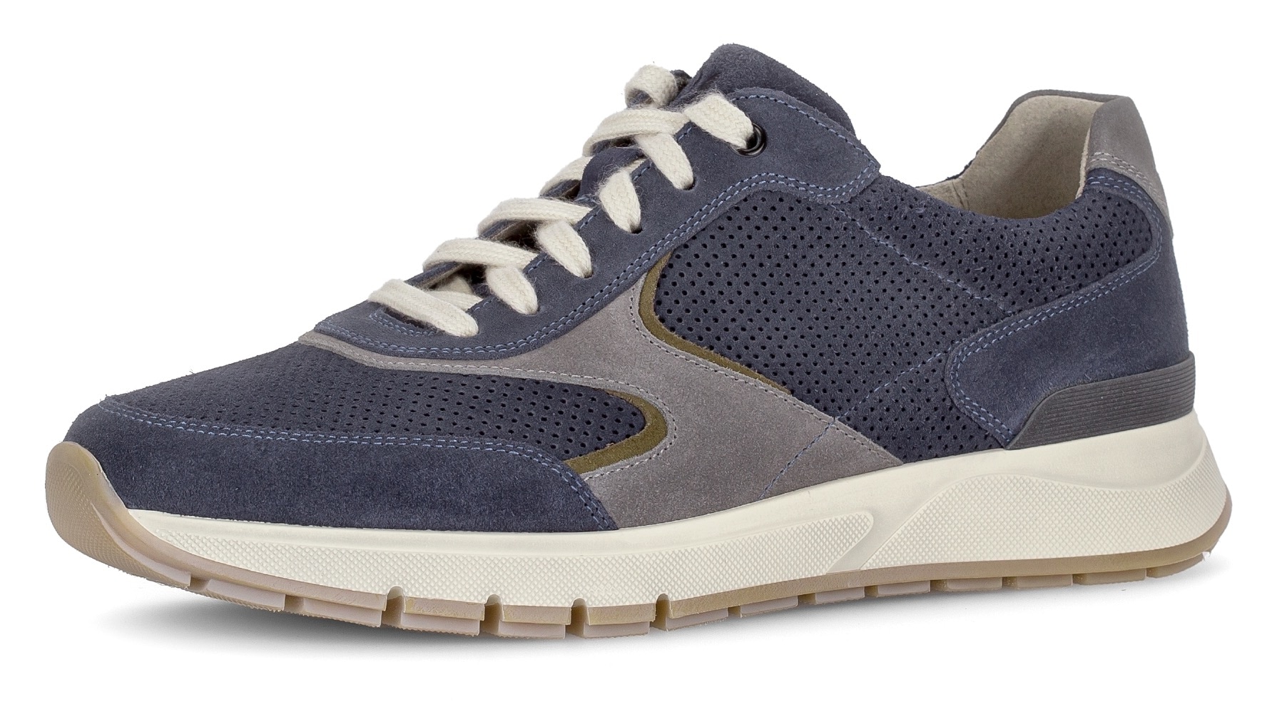 Pius Gabor Keilsneaker, Freizeitschuh, Halbschuh, Schnürschuh mit Kontrastbesätzen, G-Weite
