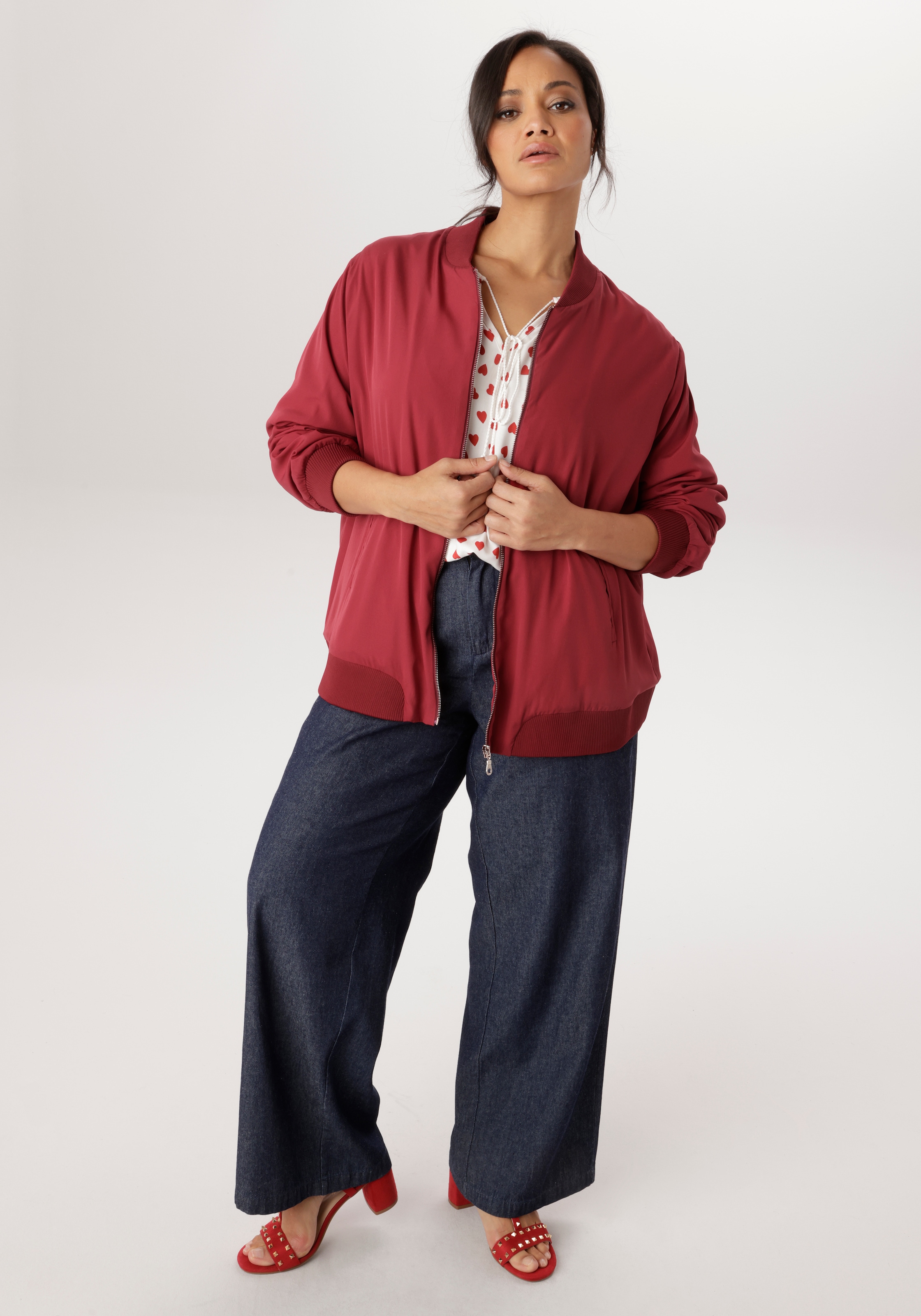 Aniston PLUS Blouson In Crepe-Qualität - NEUE KOLLEKTION