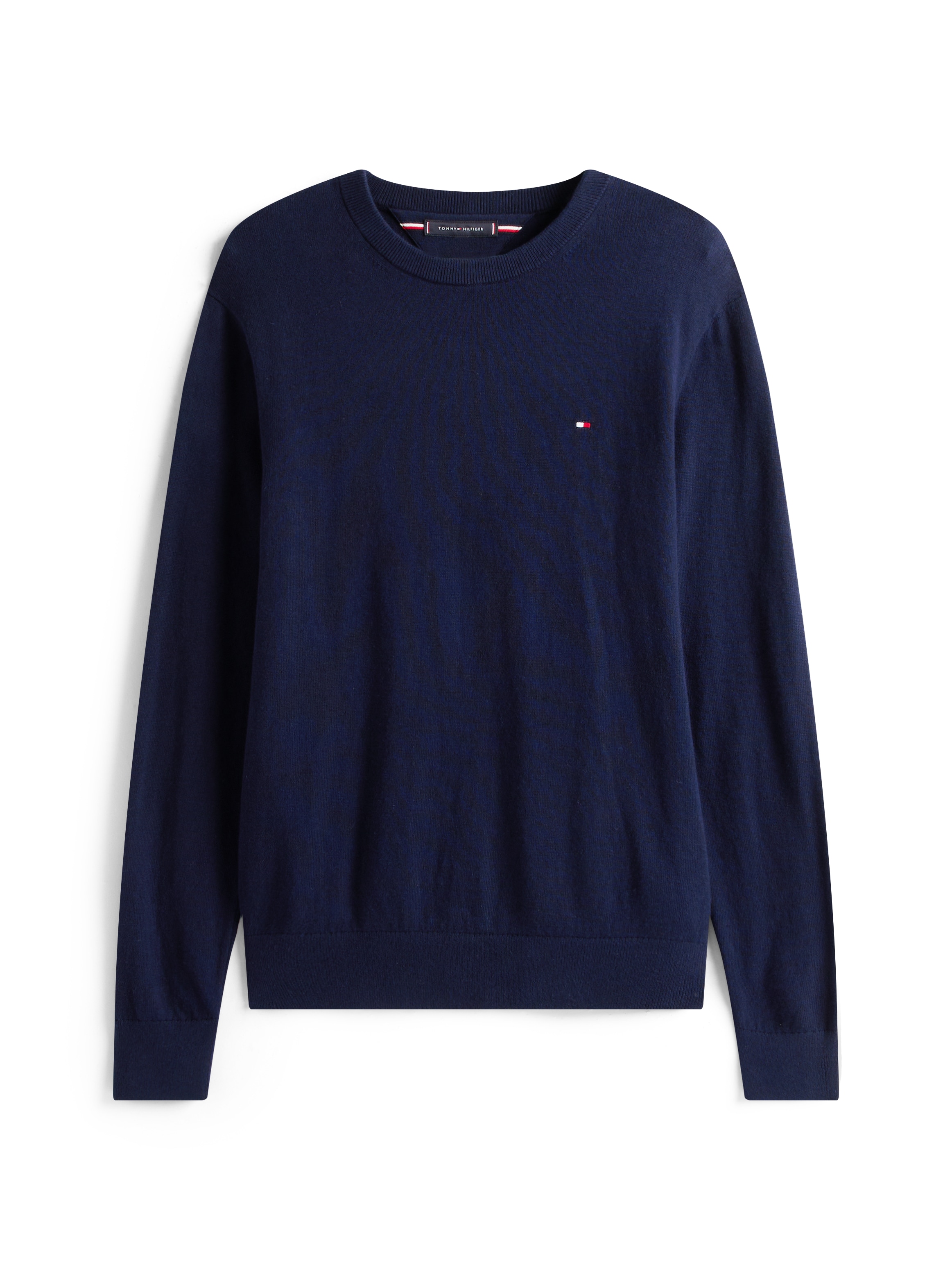 Tommy Hilfiger Rundhalspullover »PIMA ORG CTN CASHMERE CREW NECK«