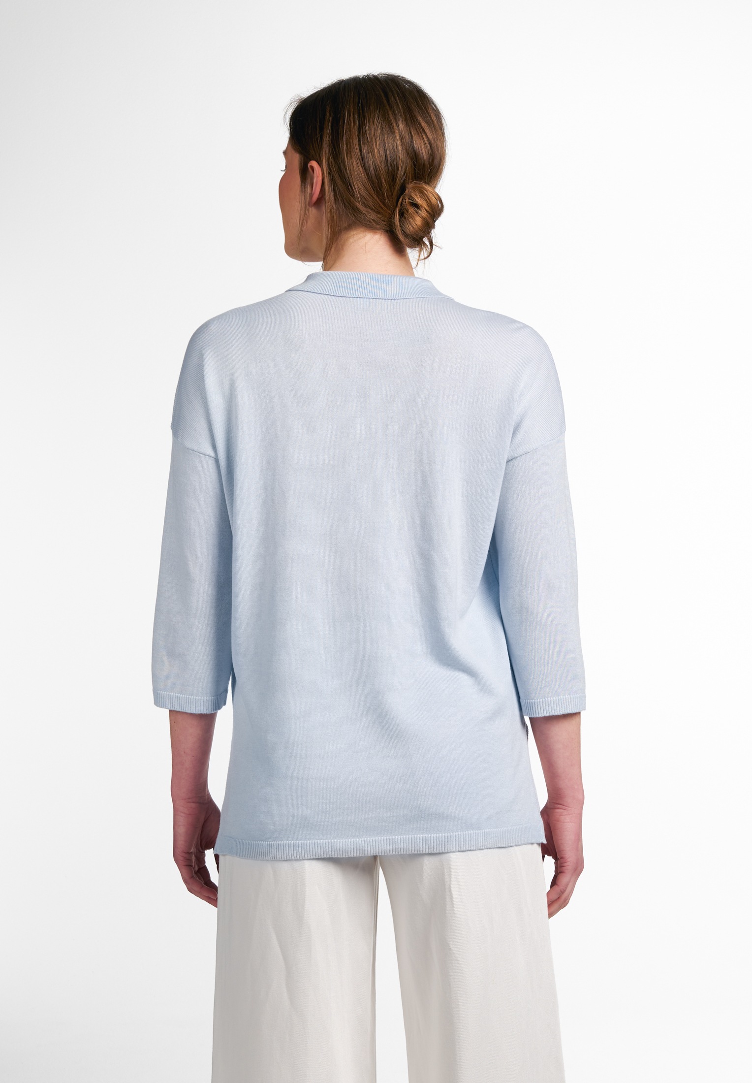 Eterna Langarm-Poloshirt