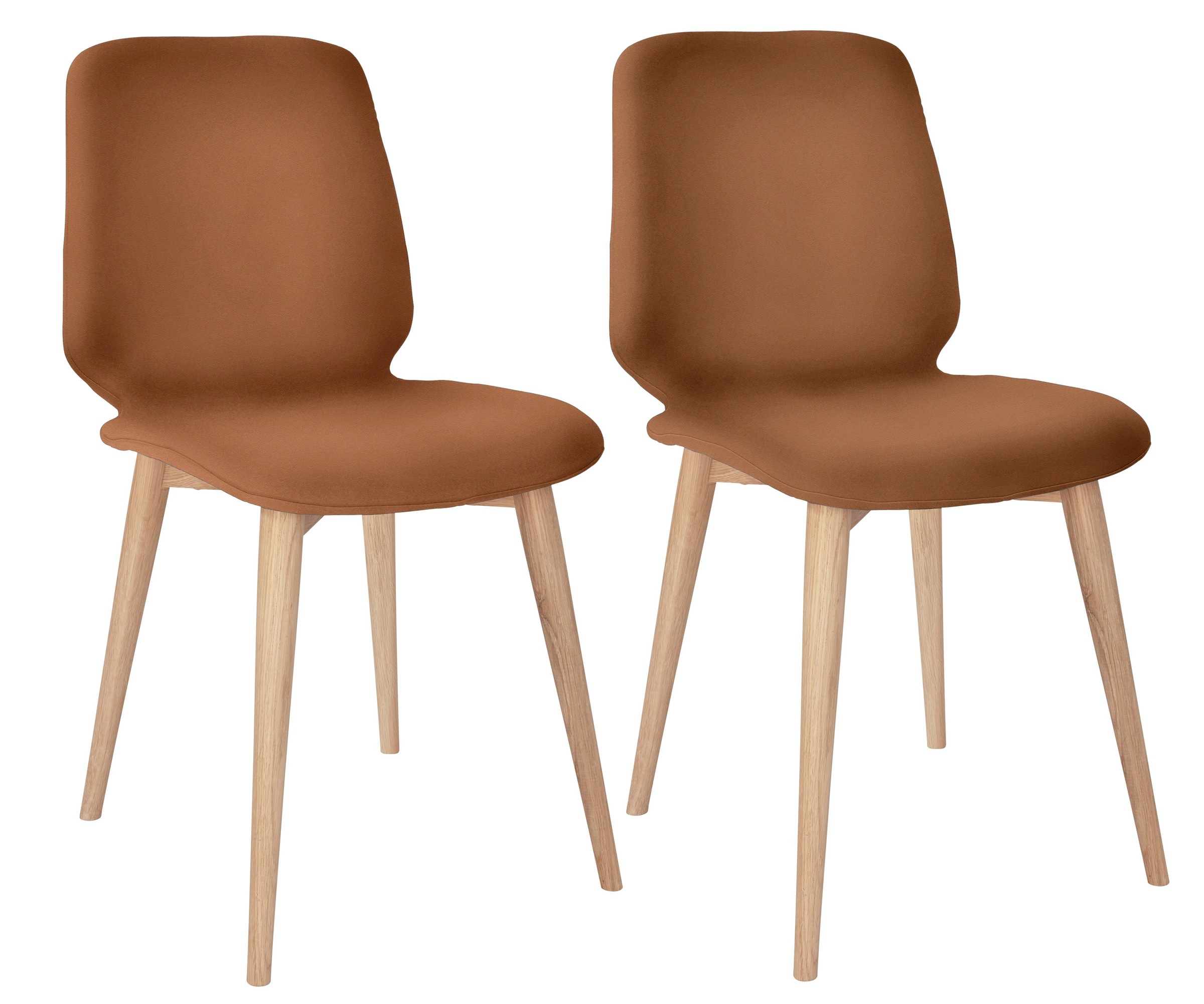 PBJ 4-Fußstuhl »Basic Cut«, Beine white oak, im nordischem Design