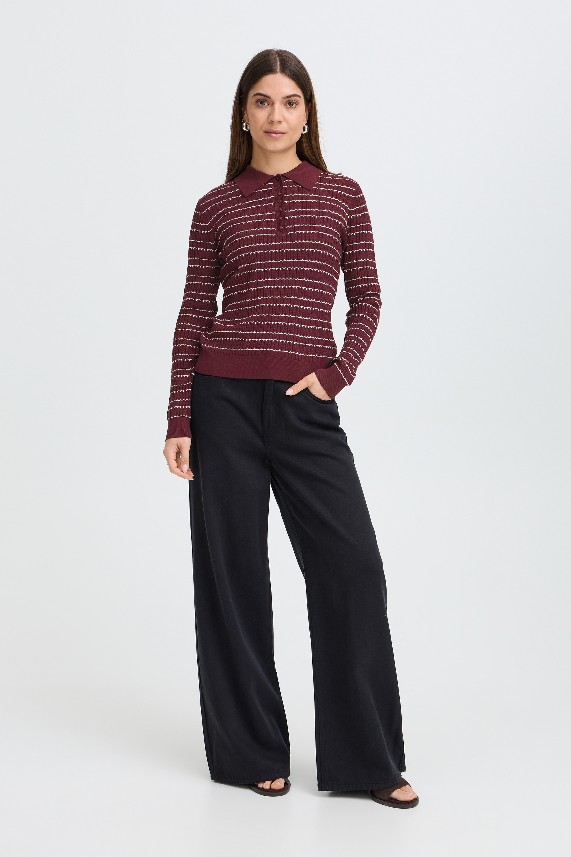 Pulz Jeans Strickpullover »Damen Langarm PZSARA«