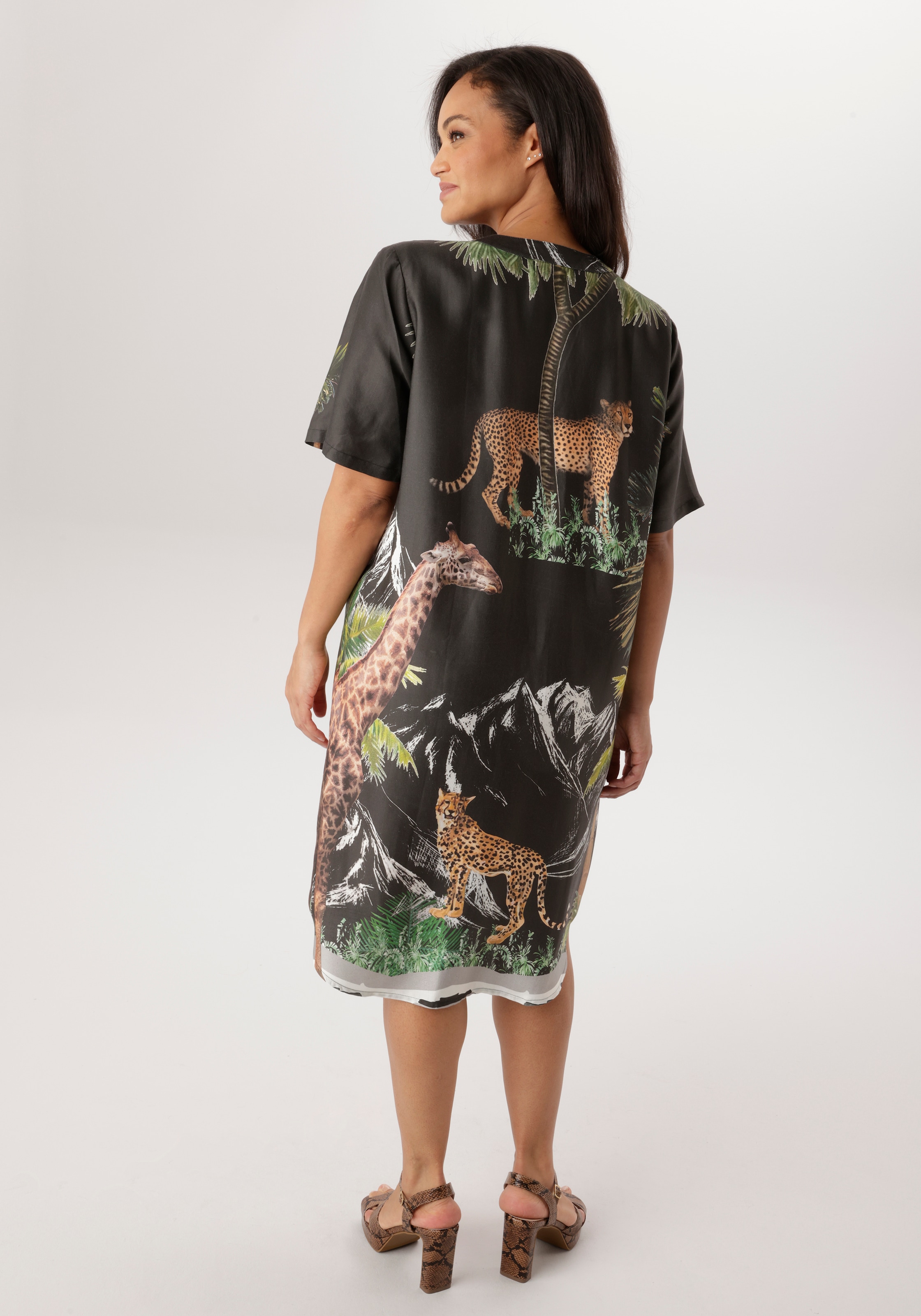Aniston PLUS Blusenkleid mit großflächigem Print - NEUE KOLLEKTION