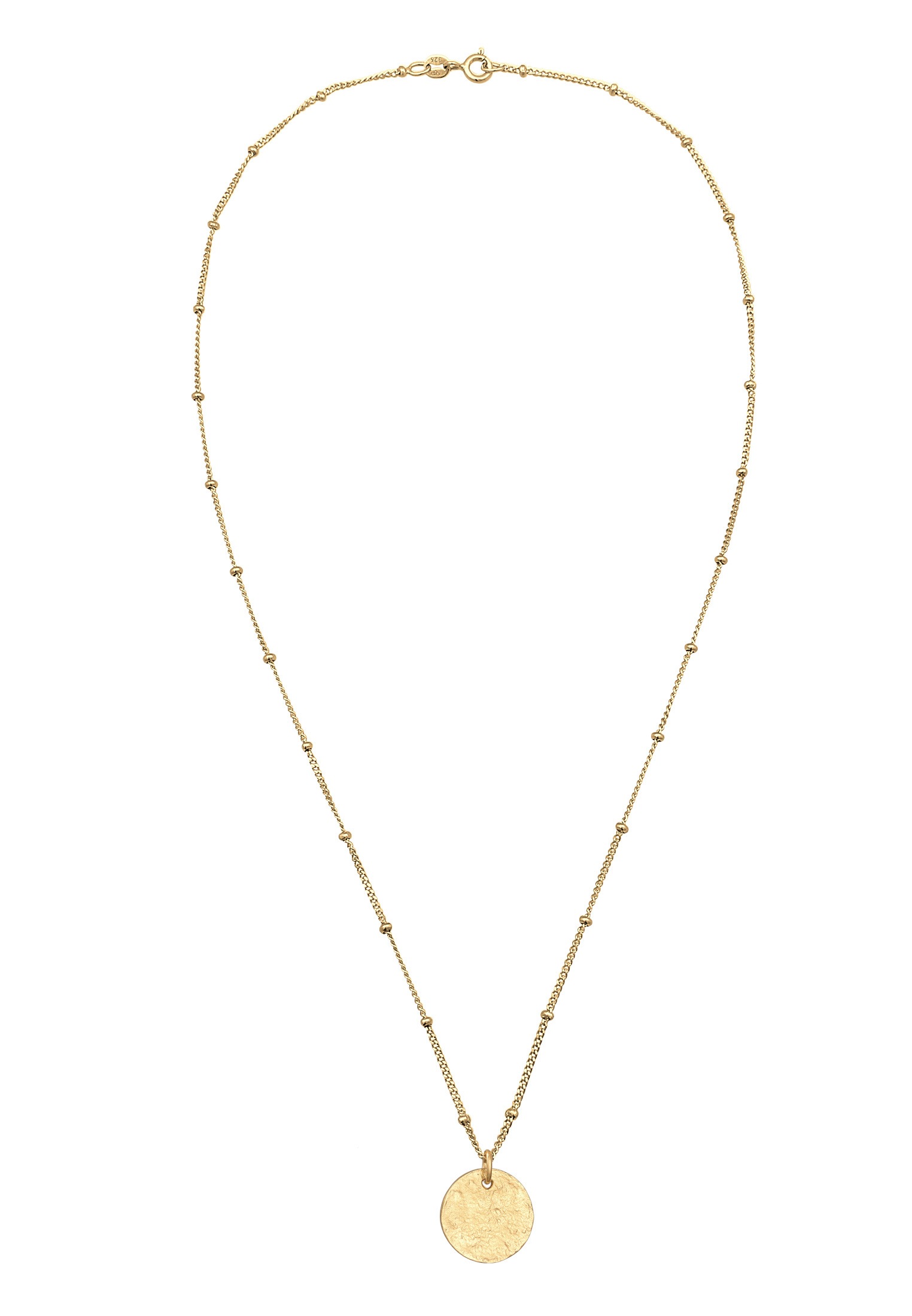 Elli Kette mit Anhänger »Halskette Kugelkette Disc Plättchen 925 Silber«