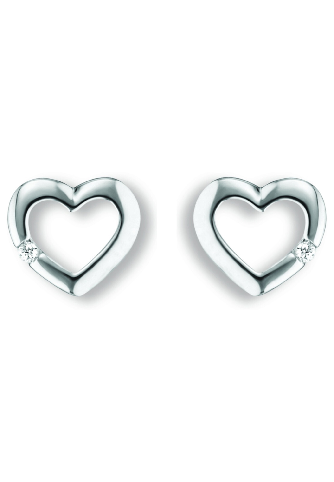 ONE ELEMENT Paar Ohrstecker »Zirkonia Herz Ohrringe  Ohrstecker aus 925 Silber«