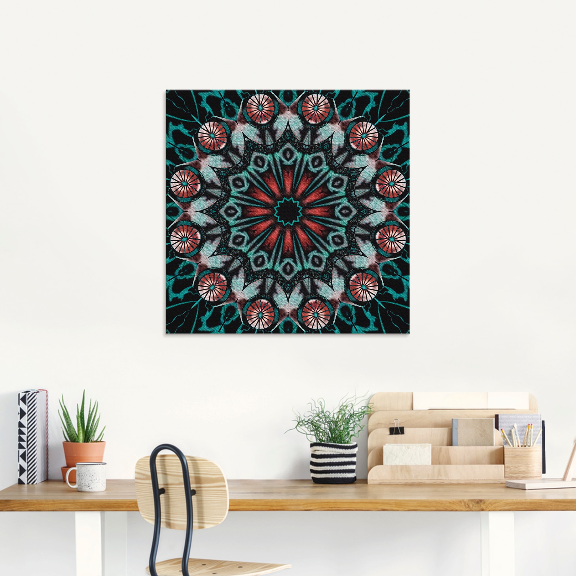 Artland Glasbild »Mandala Schutz des Kriegers«, Muster, (1 St.), in verschiedenen Größen