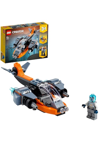 LEGO® Konstruktionsspielsteine »Cyber-Drohne (31111), LEGO® Creator 3in1«, (113 St.),... kaufen