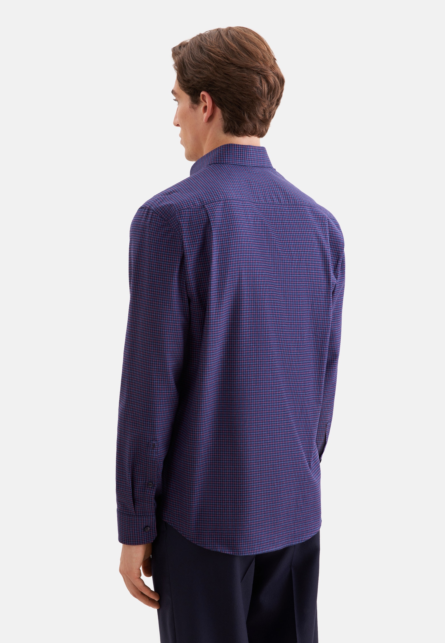 seidensticker Flanellhemd »Schwarze Rose« Comfort 1/1 Button-Down-Kragen Karo