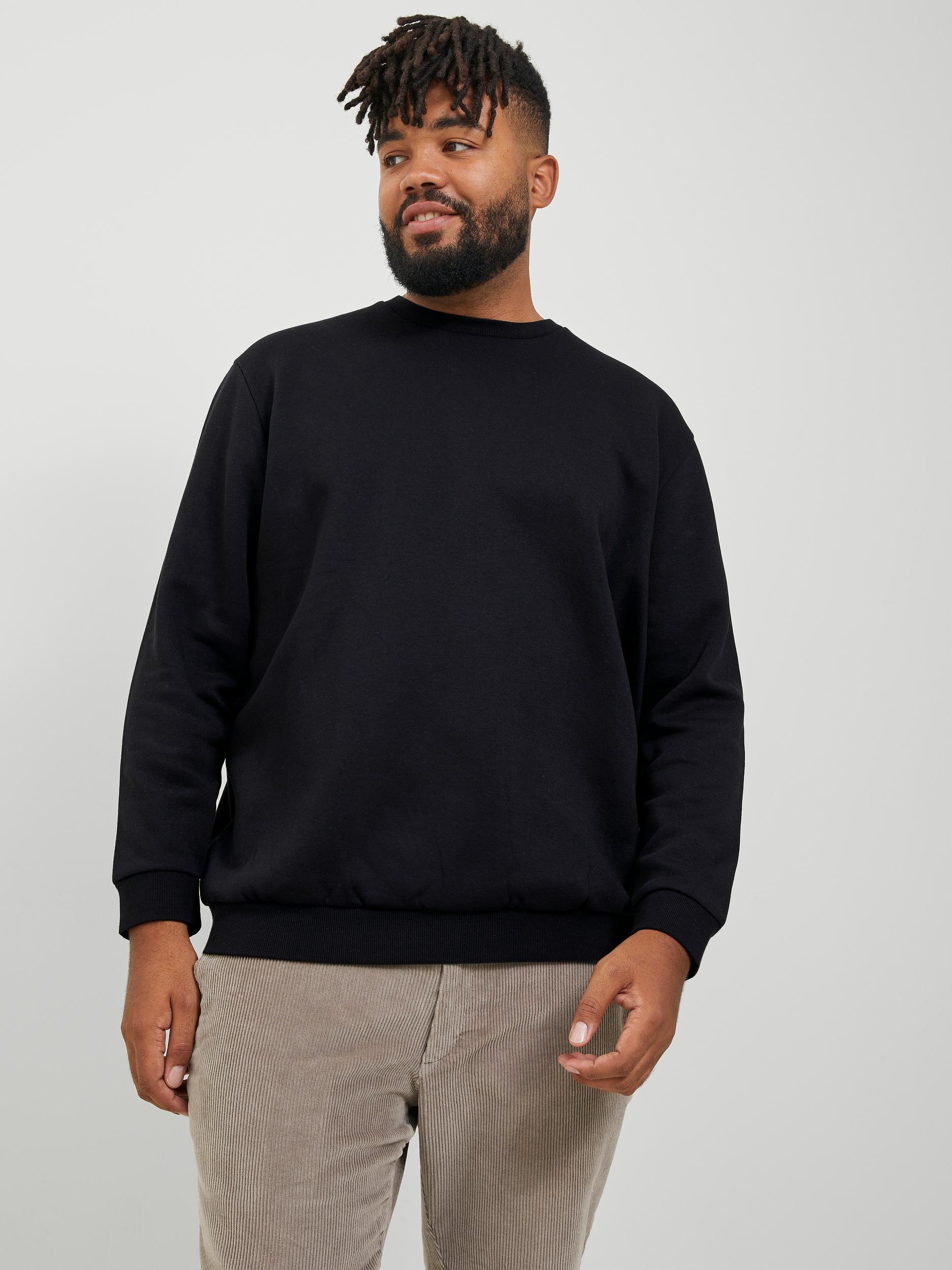 Jack & Jones PlusSize Sweatshirt »JJEBRADLEY SWEAT CREW NOOS PLS«, mit Rippbündchen