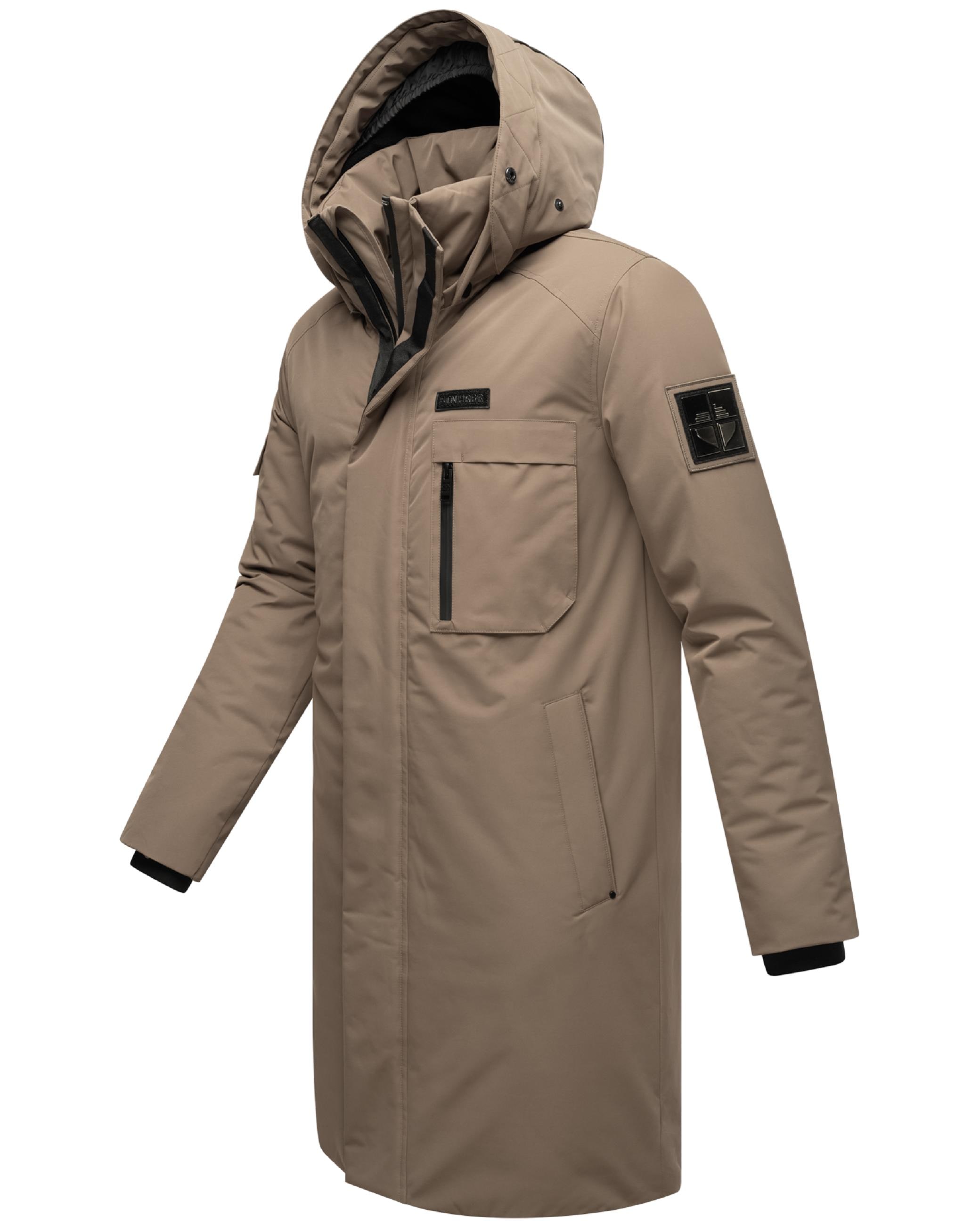 Stone Harbour Regenmantel »Wintermantel Xandroo XX«, Lange, wasserdichte Herren Regenjacke mit Kapuze