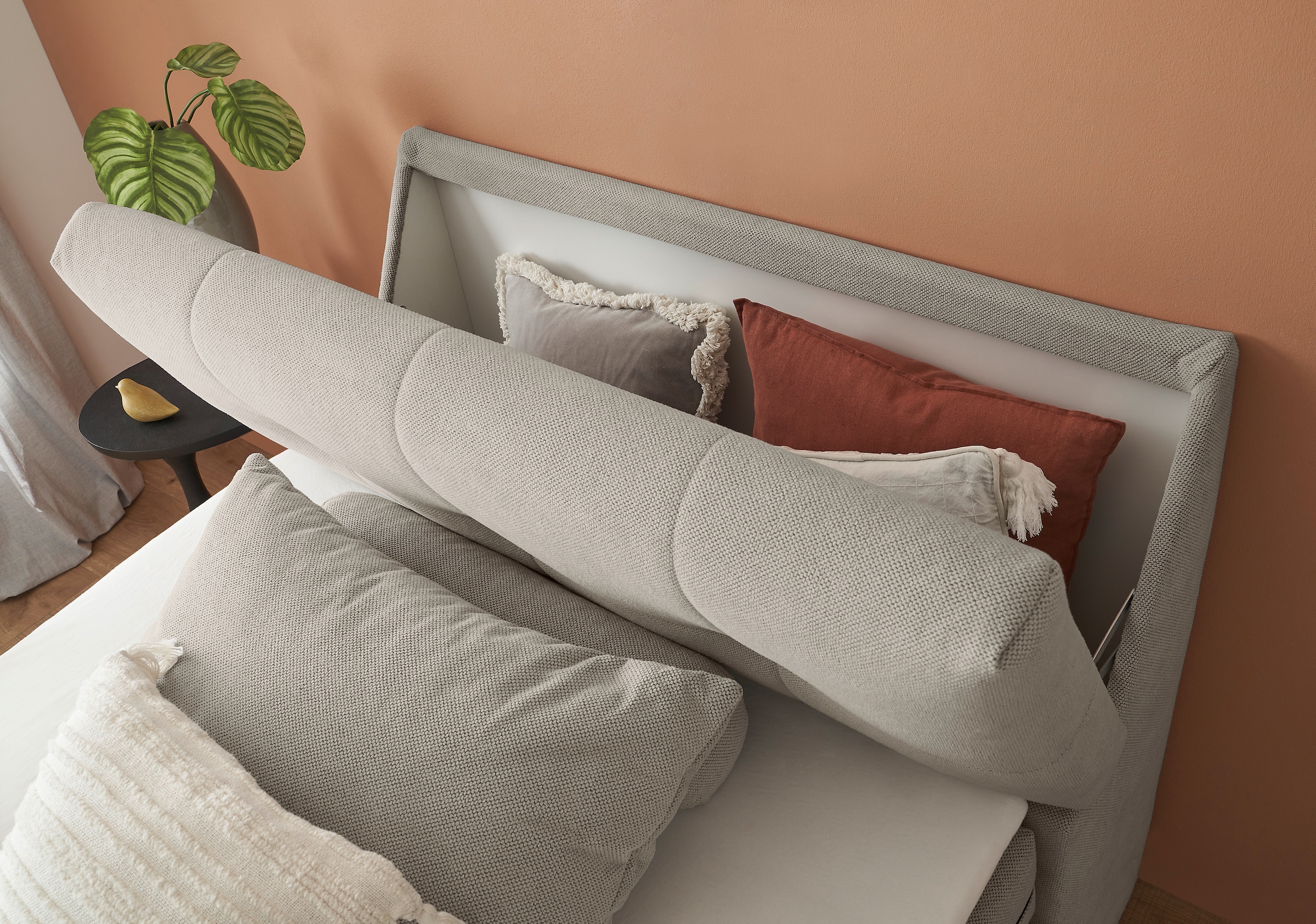 ED EXCITING DESIGN Boxspringbett »Toulouse«, inkl. Motor, inkl. Stauraum im Kopfteil