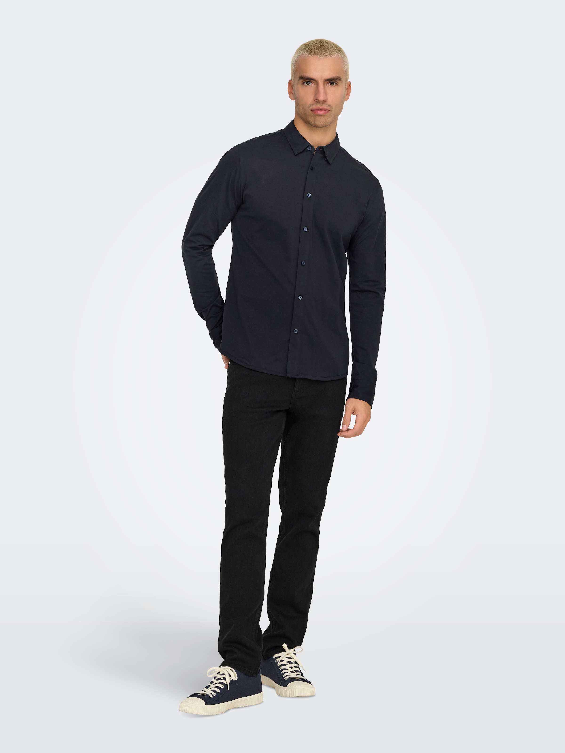 ONLY & SONS Langarmhemd »ONSROBIN B/U LS STRETCH SHIRT NOOS«