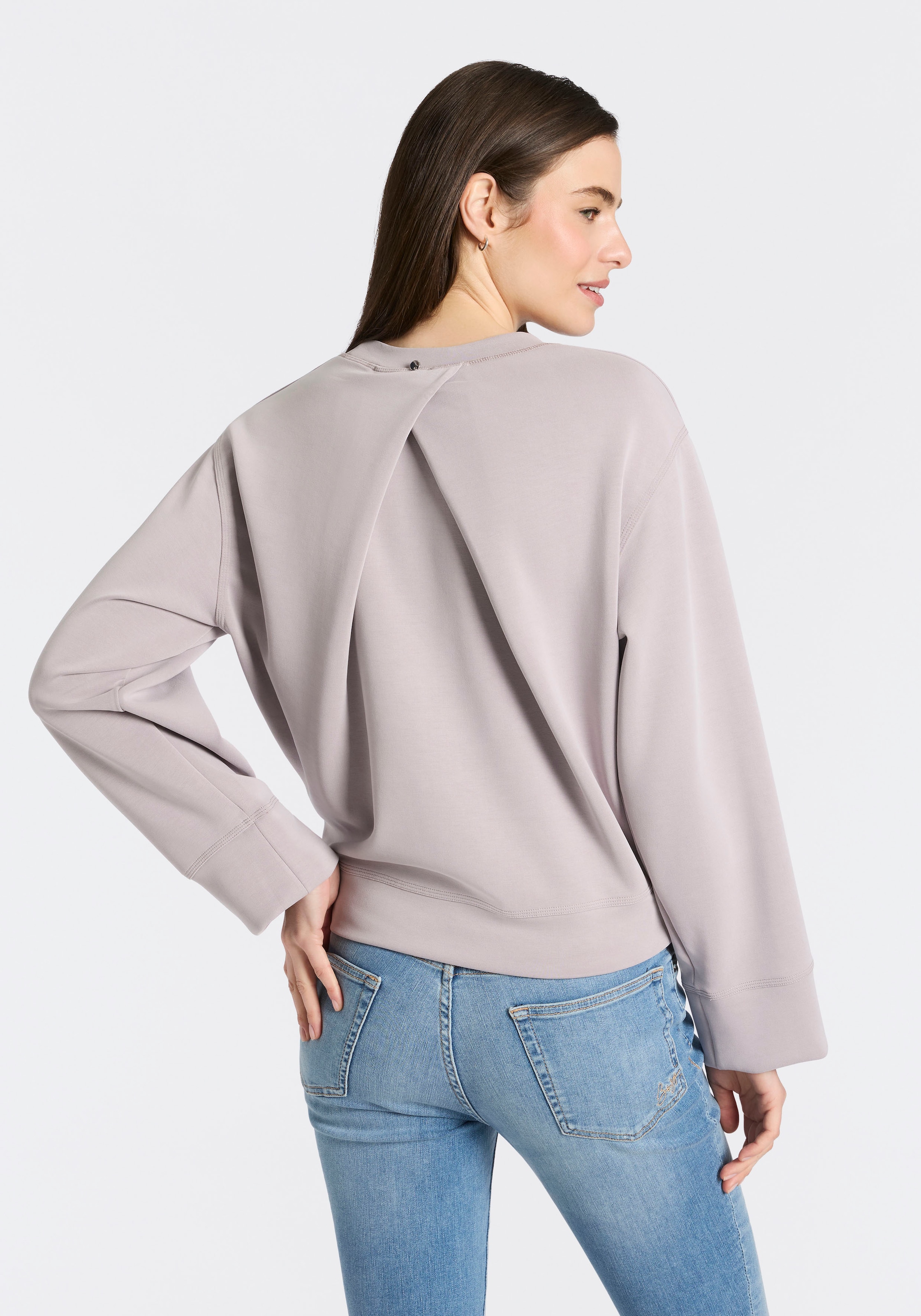 BOSS ORANGE Sweater »Exandra Premium Damenmode«, mit Kellerfalte am Rücken, Relaxed Fit
