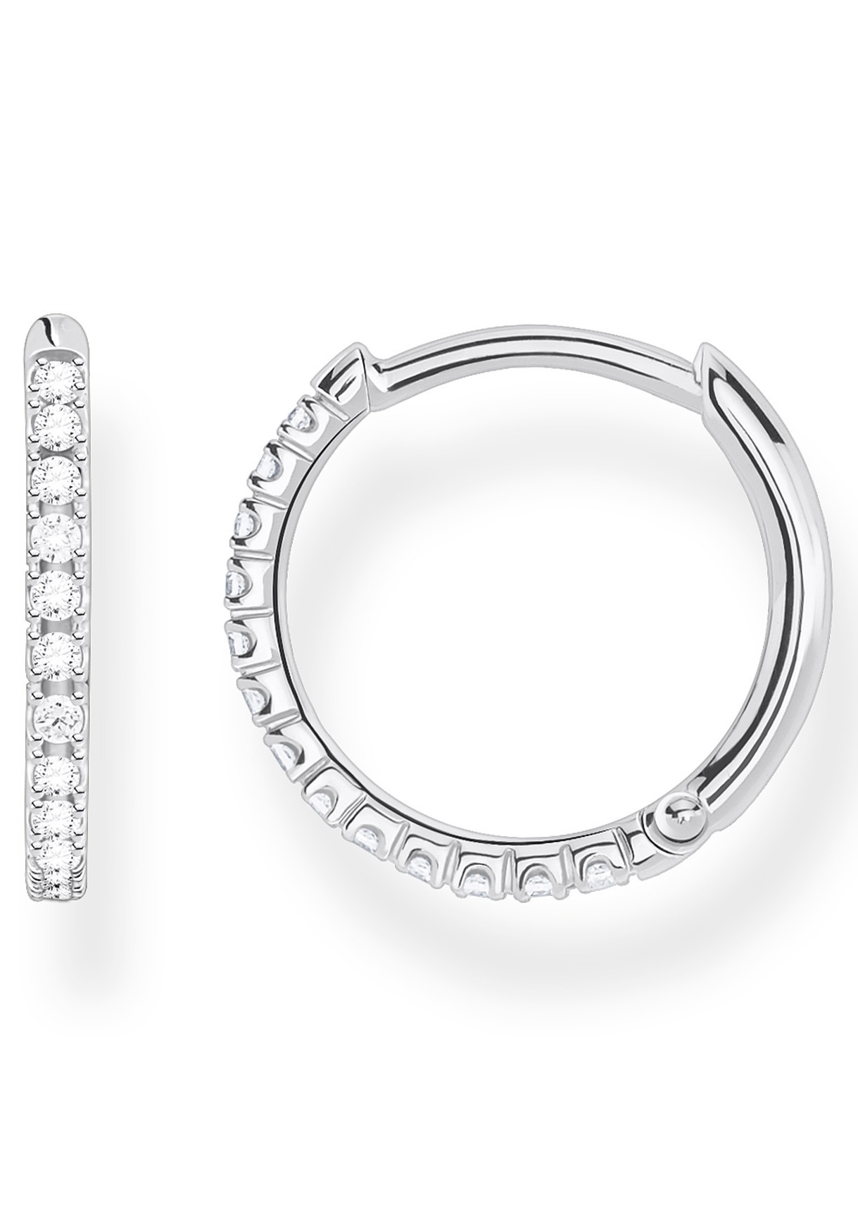 THOMAS SABO Single-Creole »weiße Steine, CR657-051-14«, mit Zirkonia