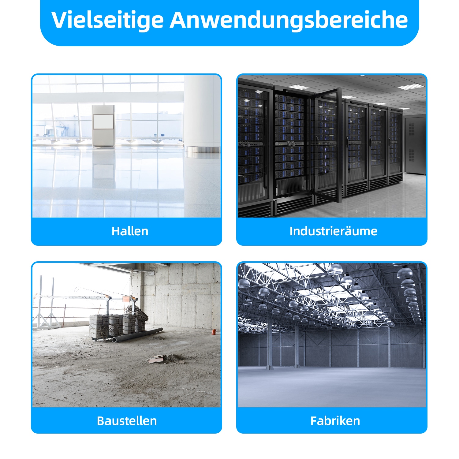 be cool Windmaschine »Industrie-Windmaschine 75cm BCIWM75CM schwarz«, fahrbarer, Vollkupfermotor, Aluminium-Rotor, Spinnennetz-Schutzgitter